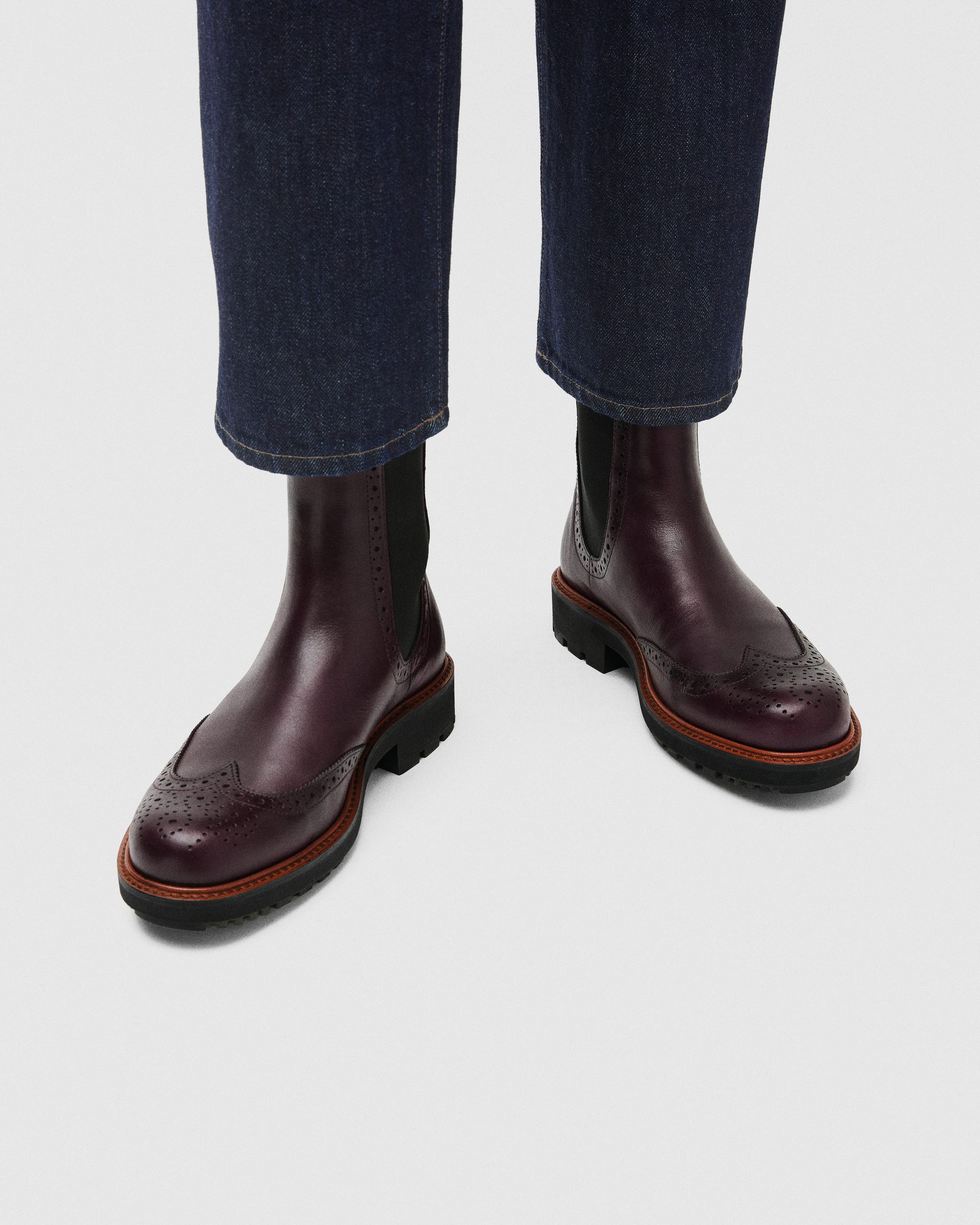 Women's ECCO® Metropole Oslo Leather Chelsea Boot - Red - Lifestyle image-1