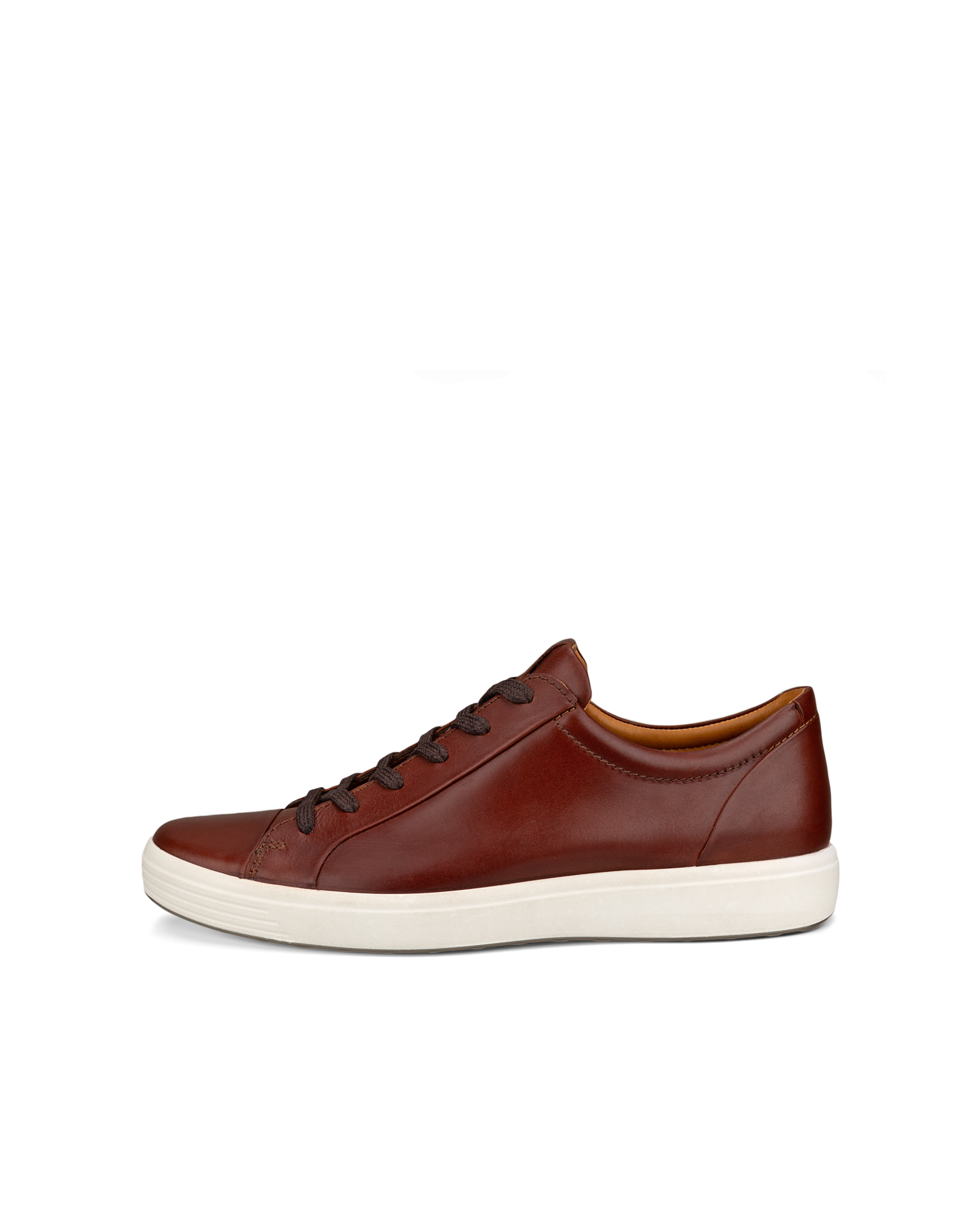Men's ECCO® Soft Leather Sneaker Brown