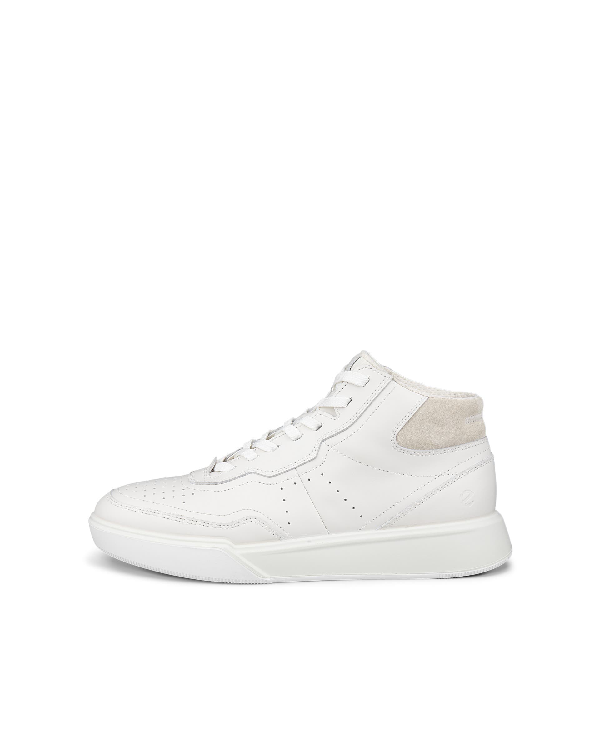 ECCO® STREET COURT dames hoge sneaker in leer - Wit - Outside