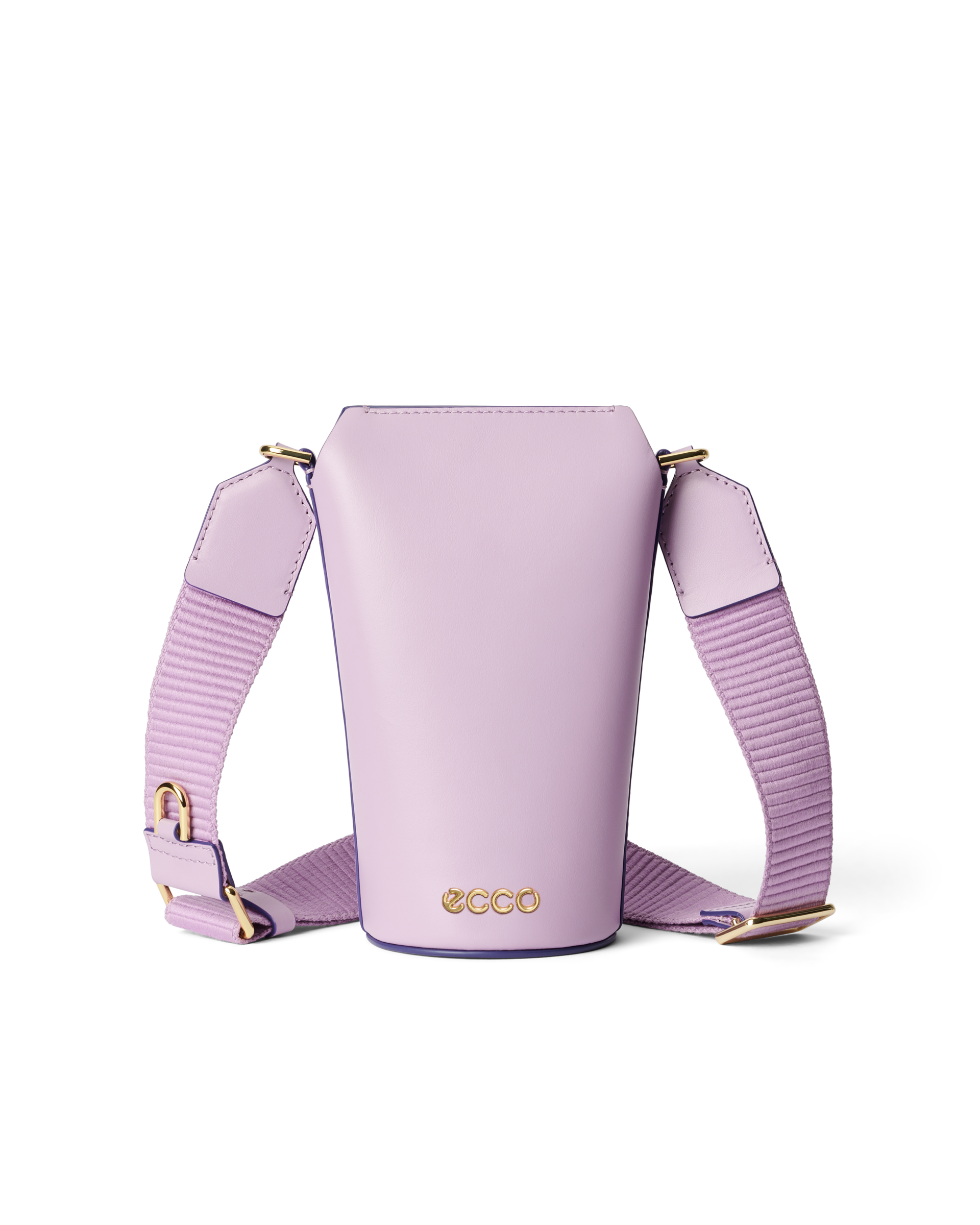 ECCO ボディーバッグ　本革 ECCO Flat Pouch Pebbled レザークロスボディバッグ | ブラック