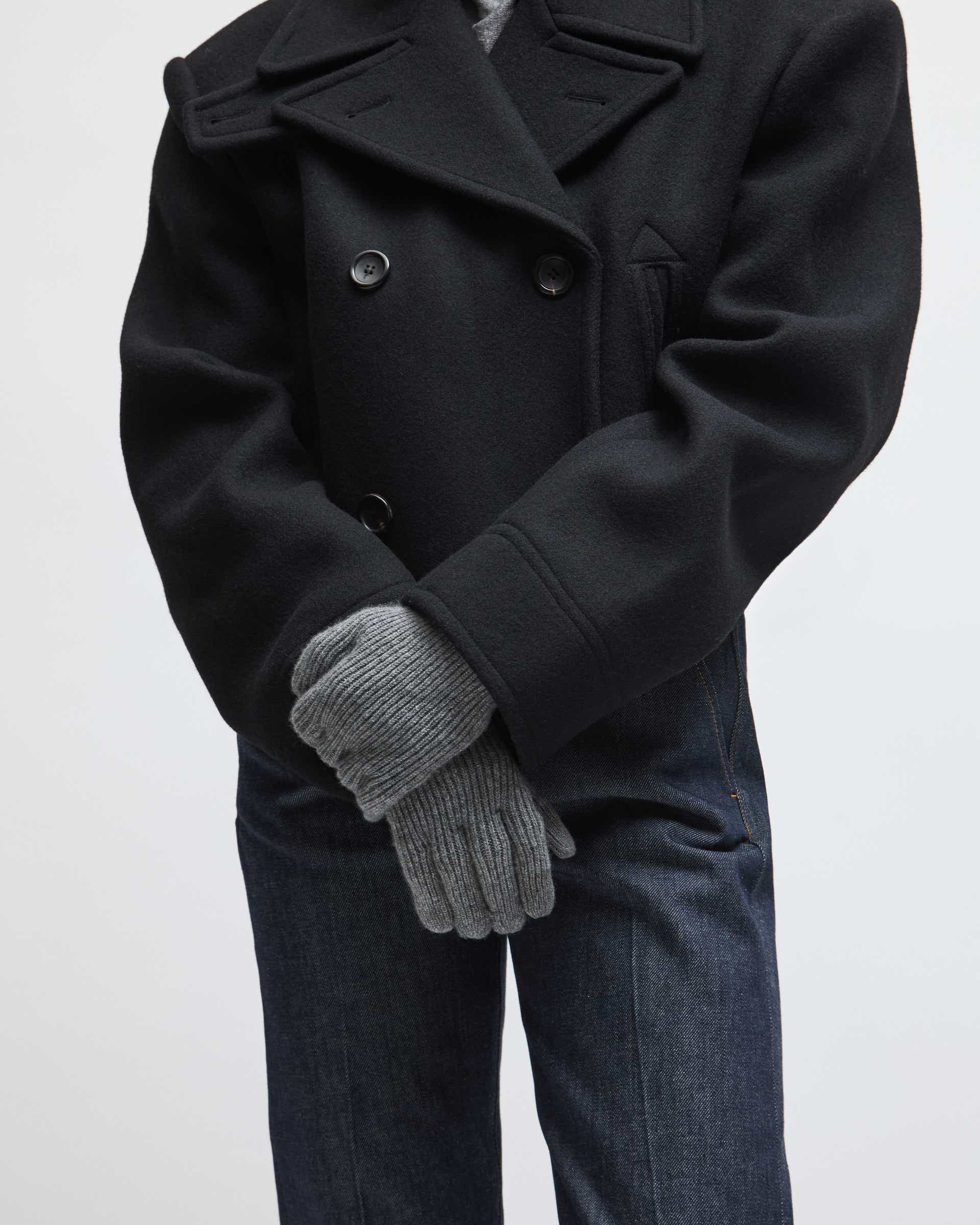 Men's ECCO® Classic Textile Gloves - Grey - Lifestyle image-1