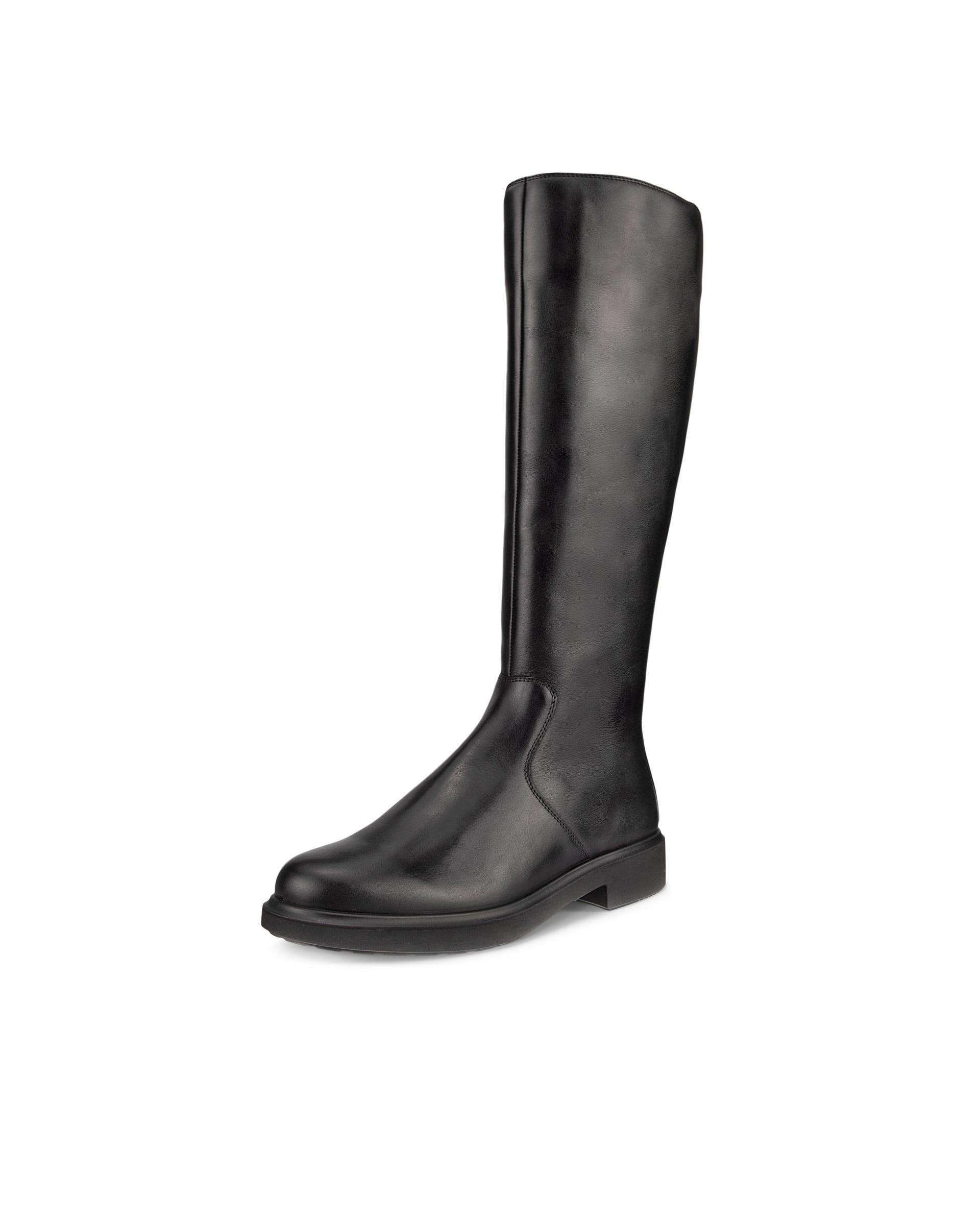 Women's ECCO® Metropole Amsterdam Leather High-Cut Boot - Black - Main