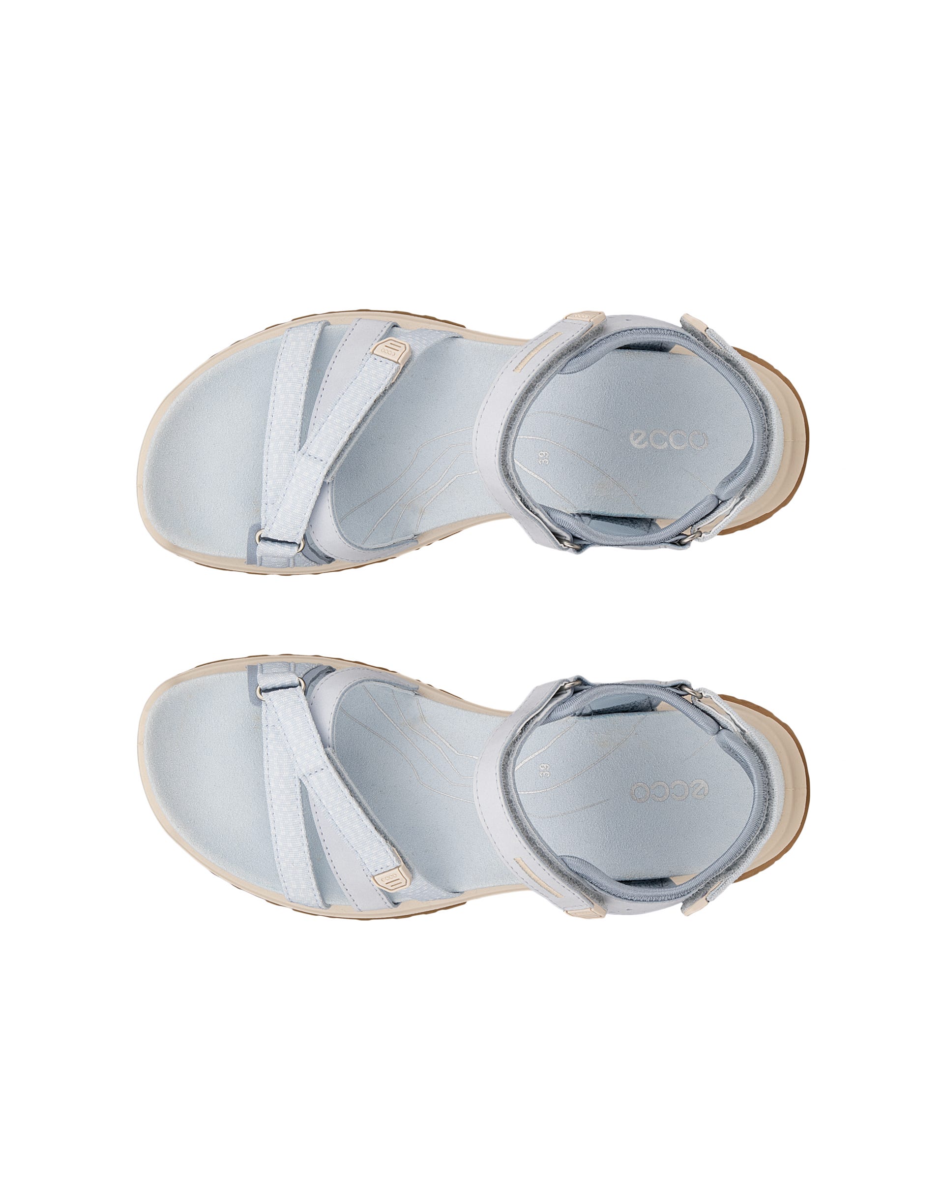 Women's ECCO® Offroad Roam Nubuck Outdoor Sandal - Blue - Top left pair