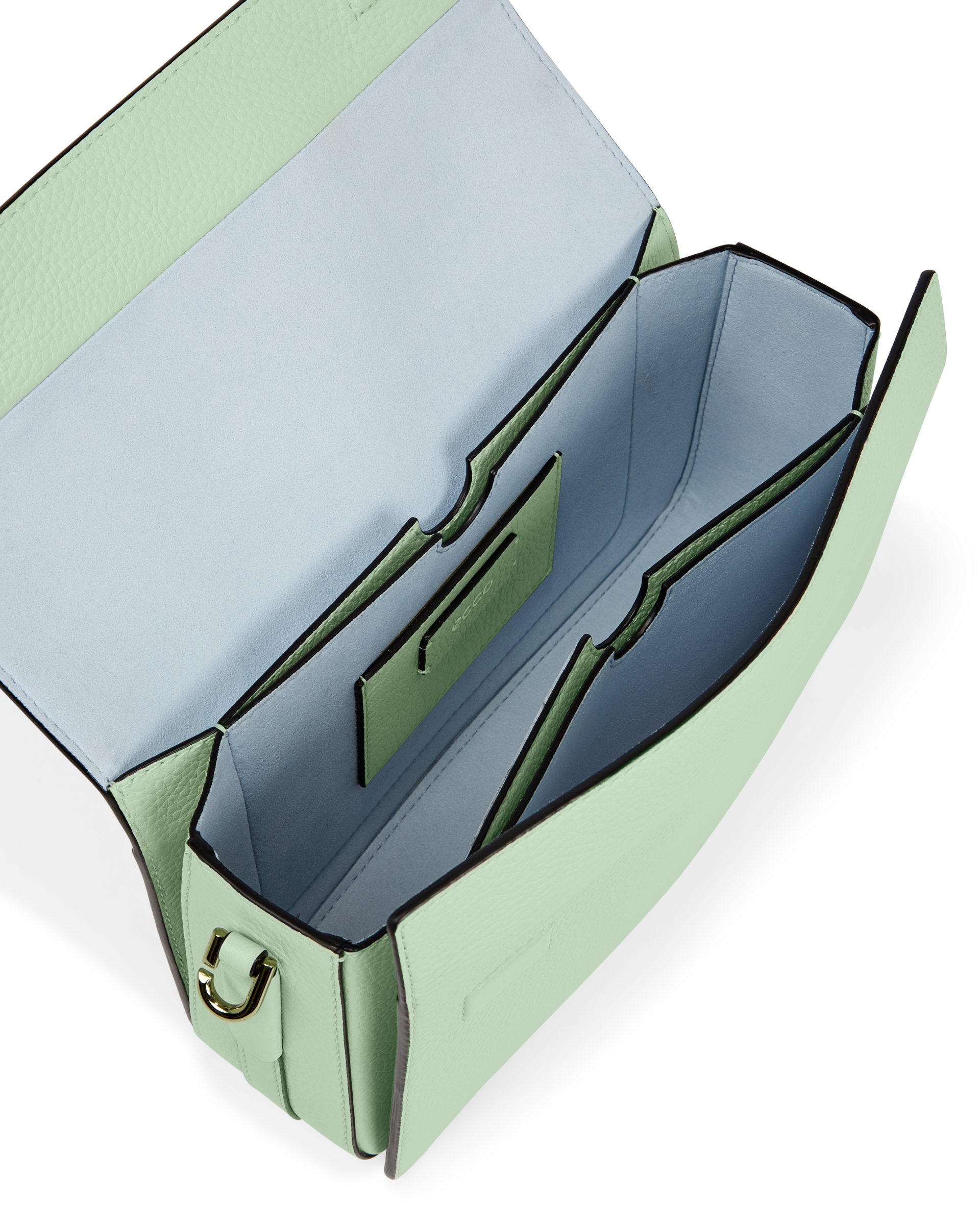 ECCO Pinch Large Pebbled Pop レザーピンチクロスボディバッグ | グリーン