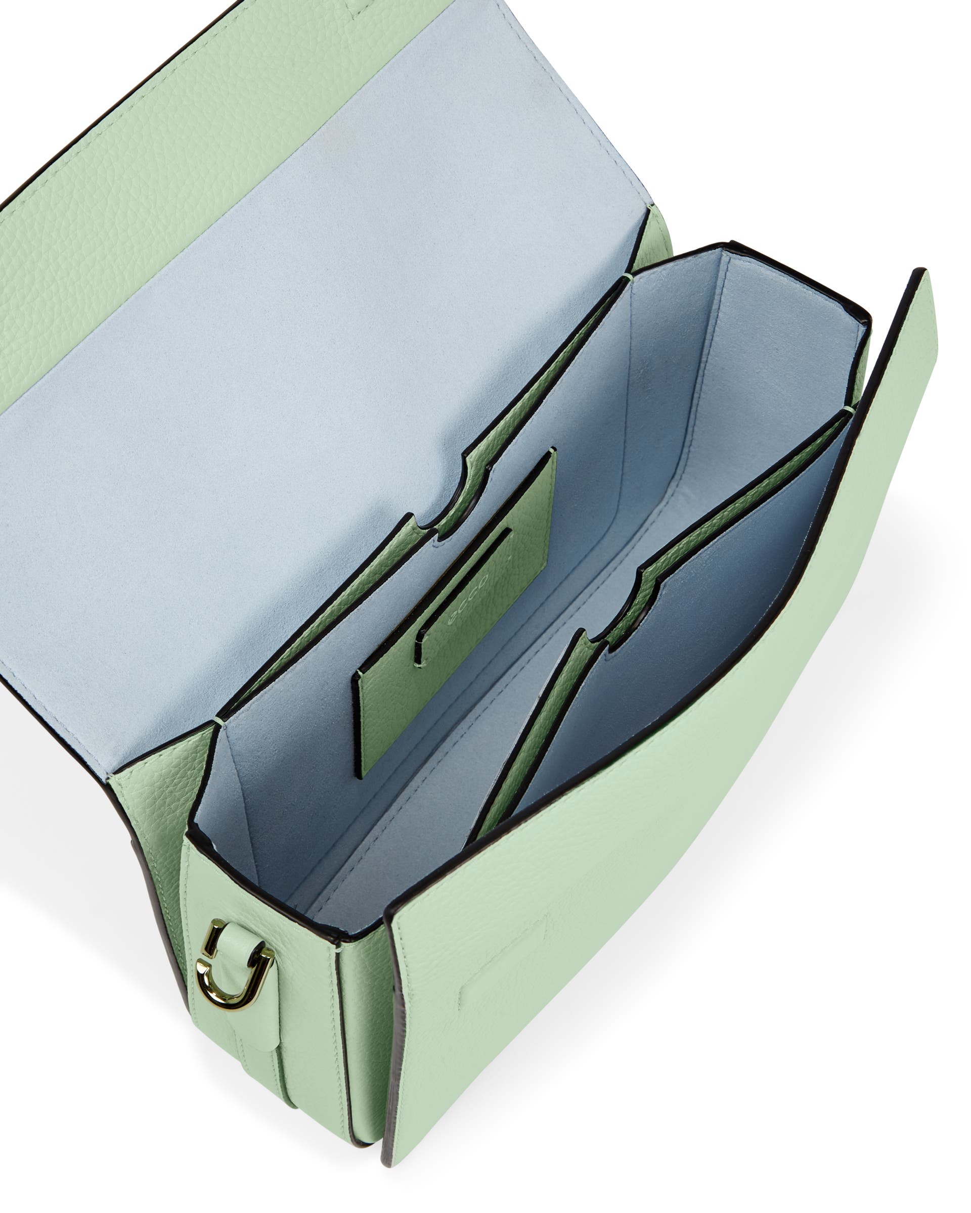 ECCO Pinch Large Pebbled Pop レザーピンチクロスボディバッグ - グリーン - Inside