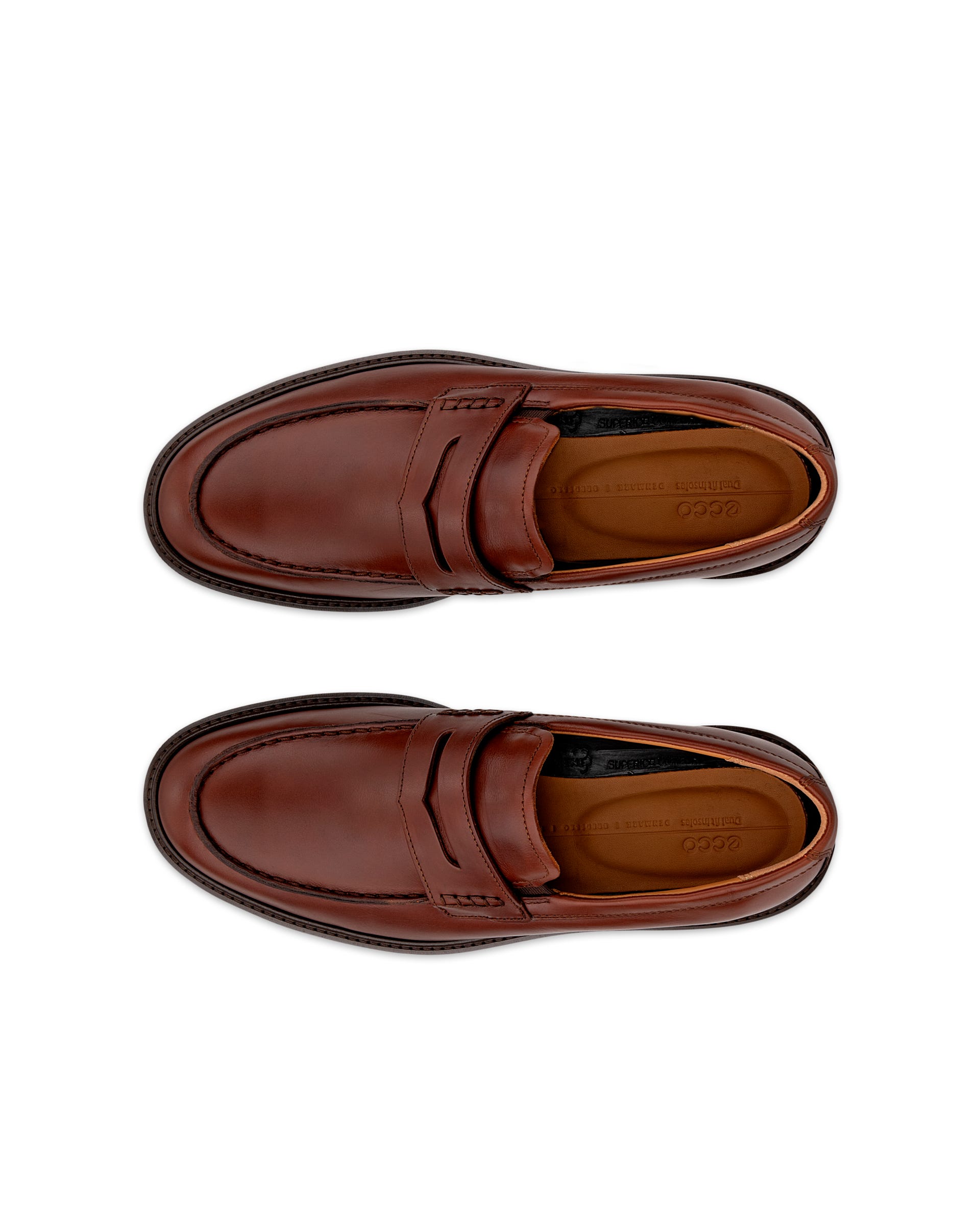 ECCO® Metropole London Heren leren moc-toe schoen - Bruin - Top left pair