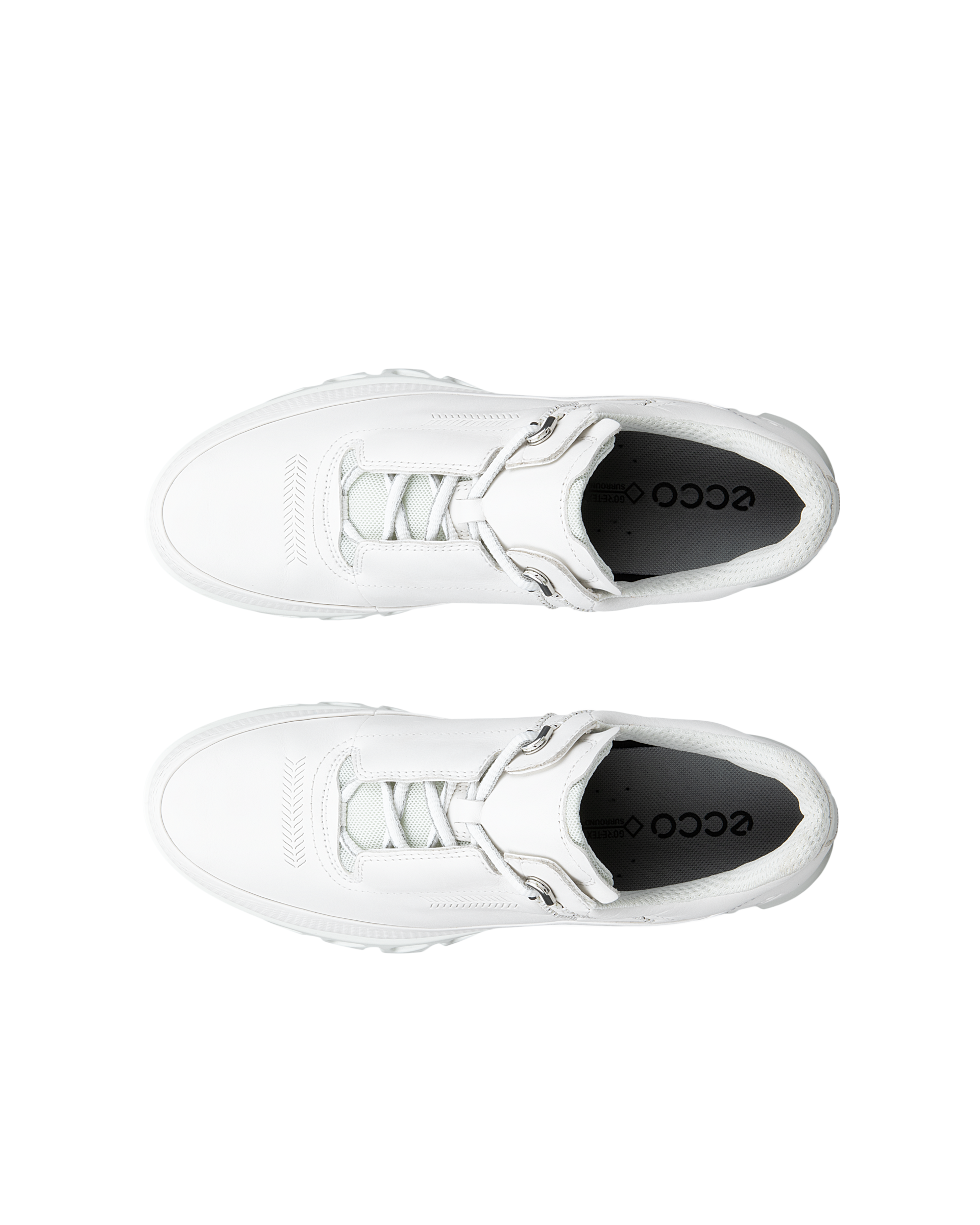 Women's ECCO® Multi-Vent Leather Gore-Tex Shoe - White - Top left pair