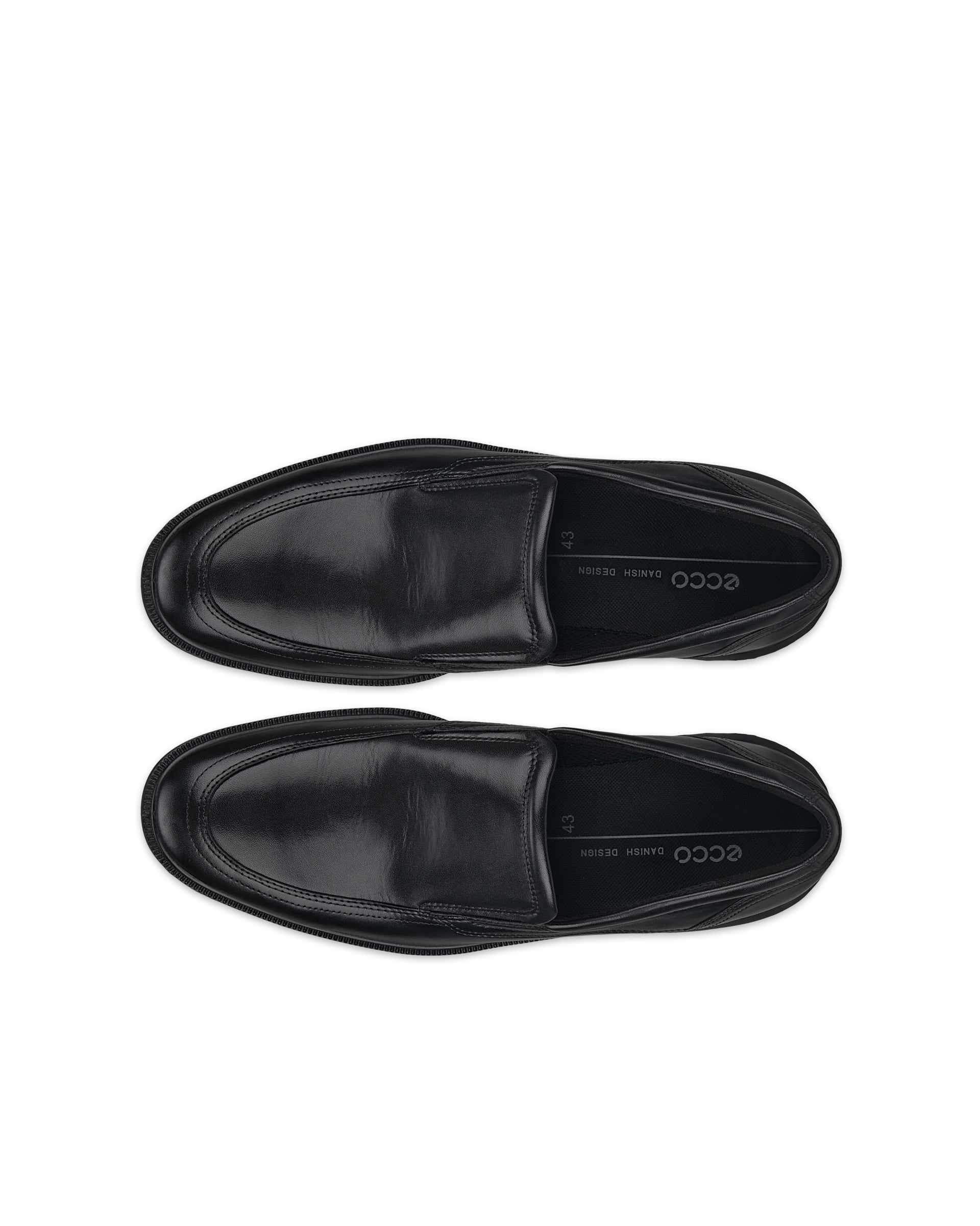 ECCO Men Maitland Apron-toe Slip-ons - Black - Top left pair