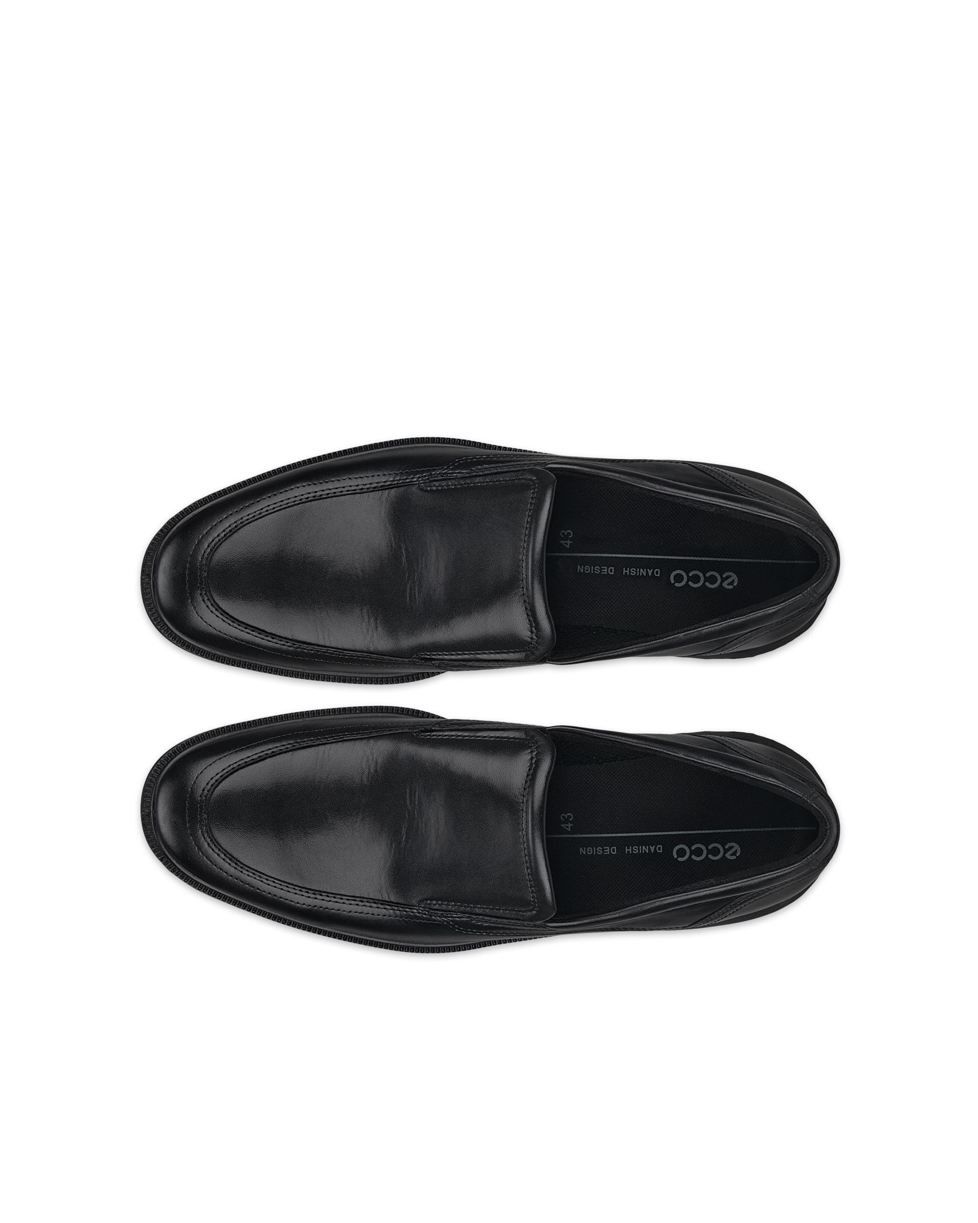 ECCO Men Maitland Apron-toe Slip-ons - Black - Top left pair