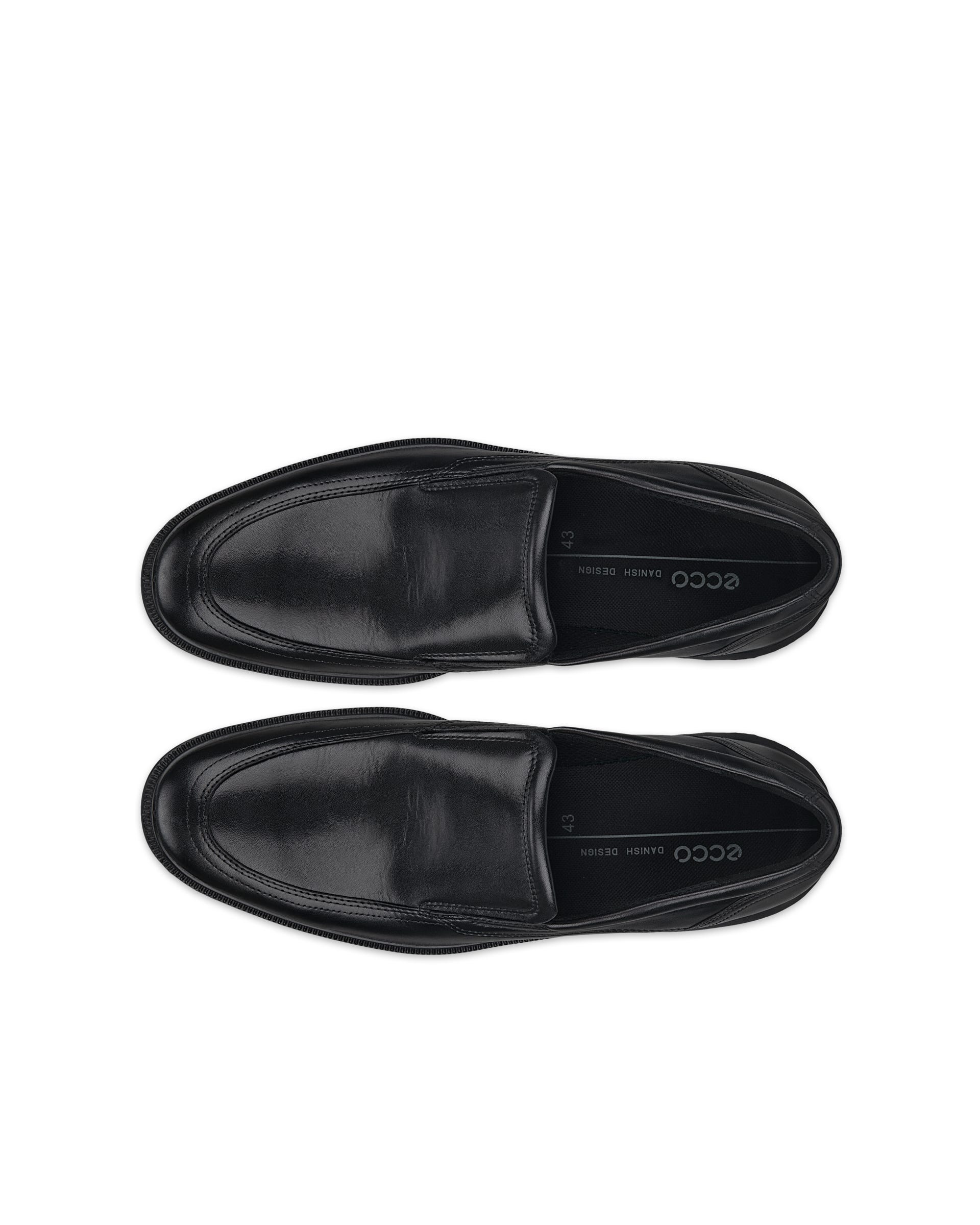 ECCO Men Maitland Apron-toe Slip-ons - Black - Top left pair