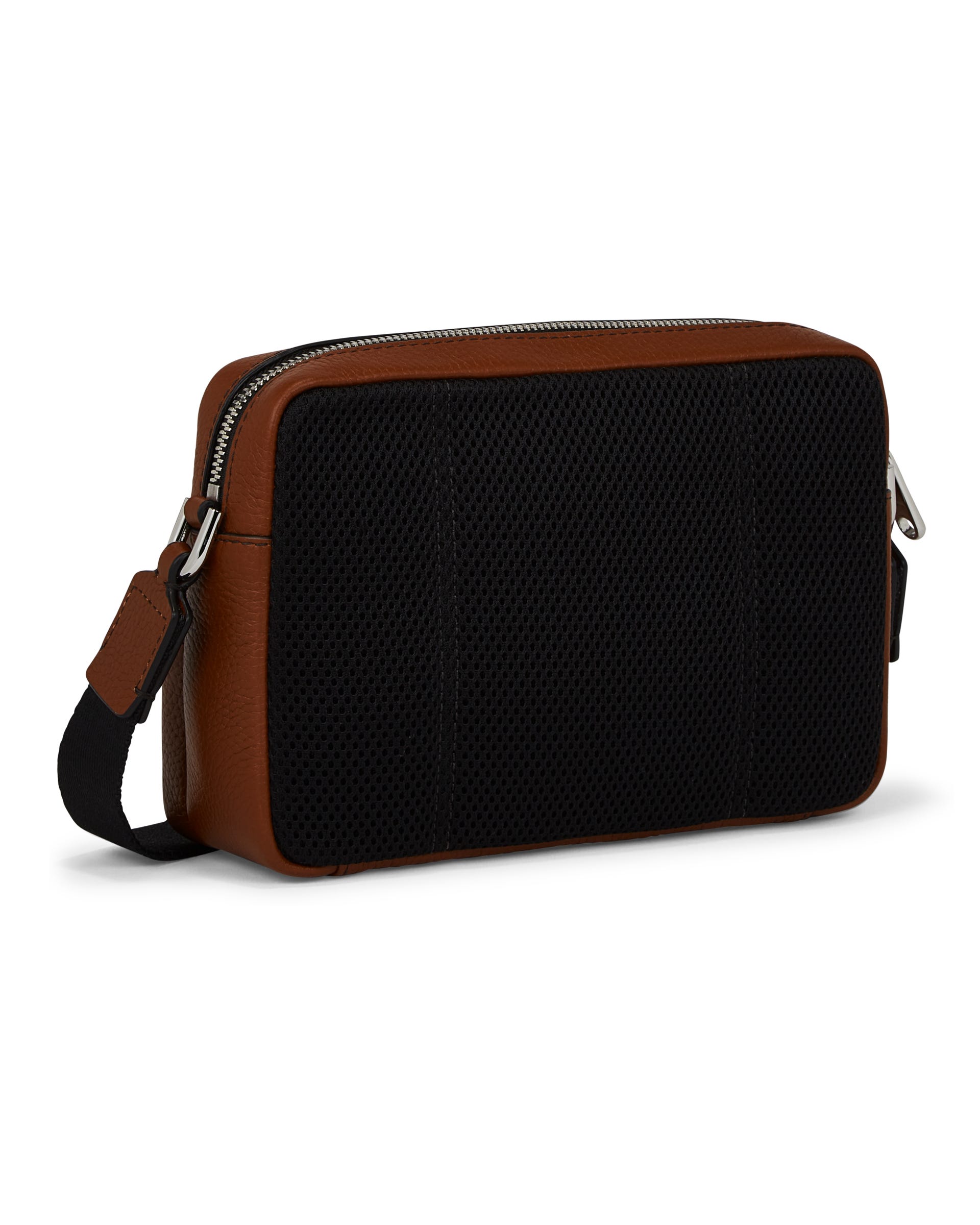 ECCO Camera Bag Pebbled レザーカメラバッグ - ブラウン - Back