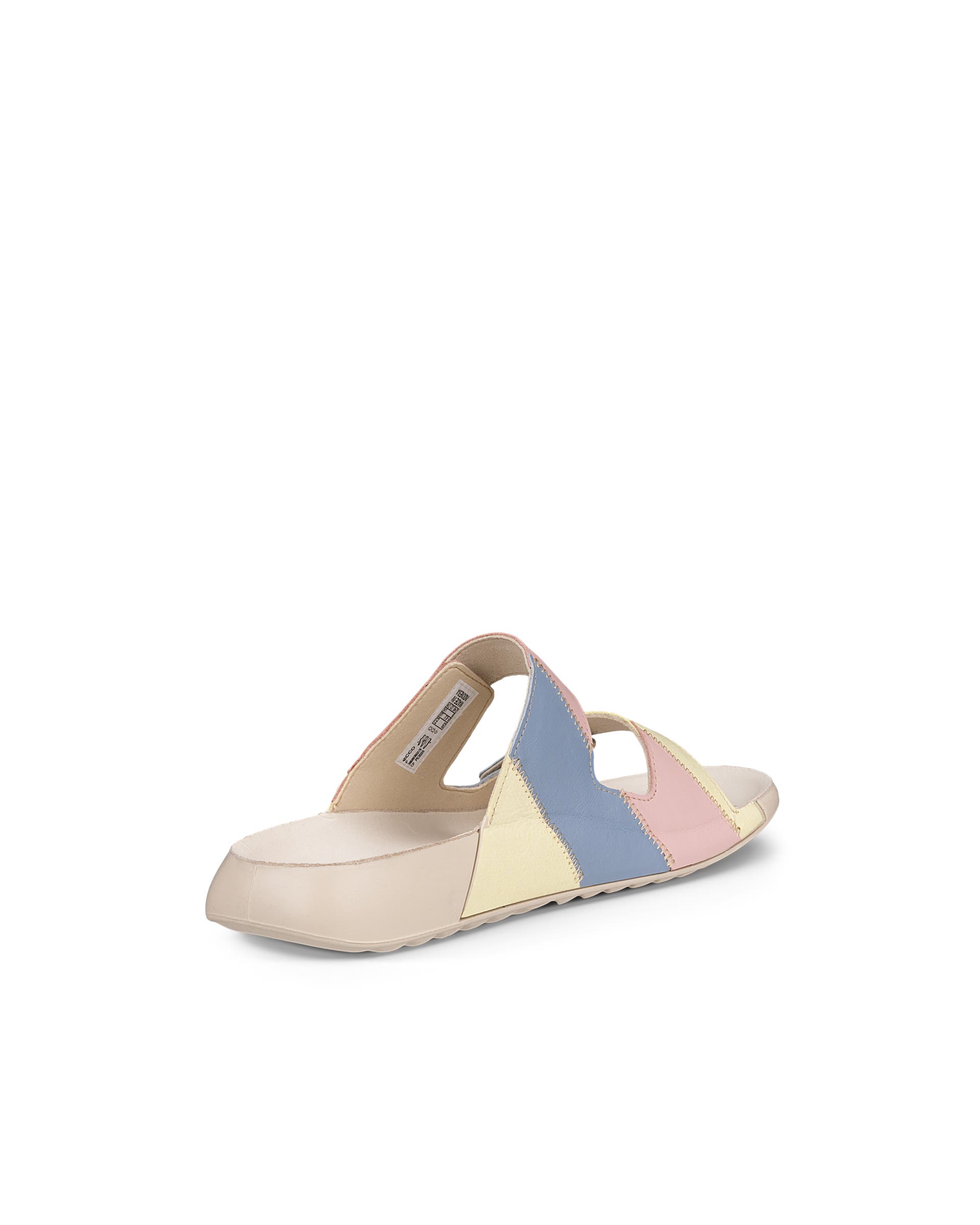 ECCO Cozmo Upcycle Slide ウィメンズ レザー2ストラップサンダル - マルチカラー - Back