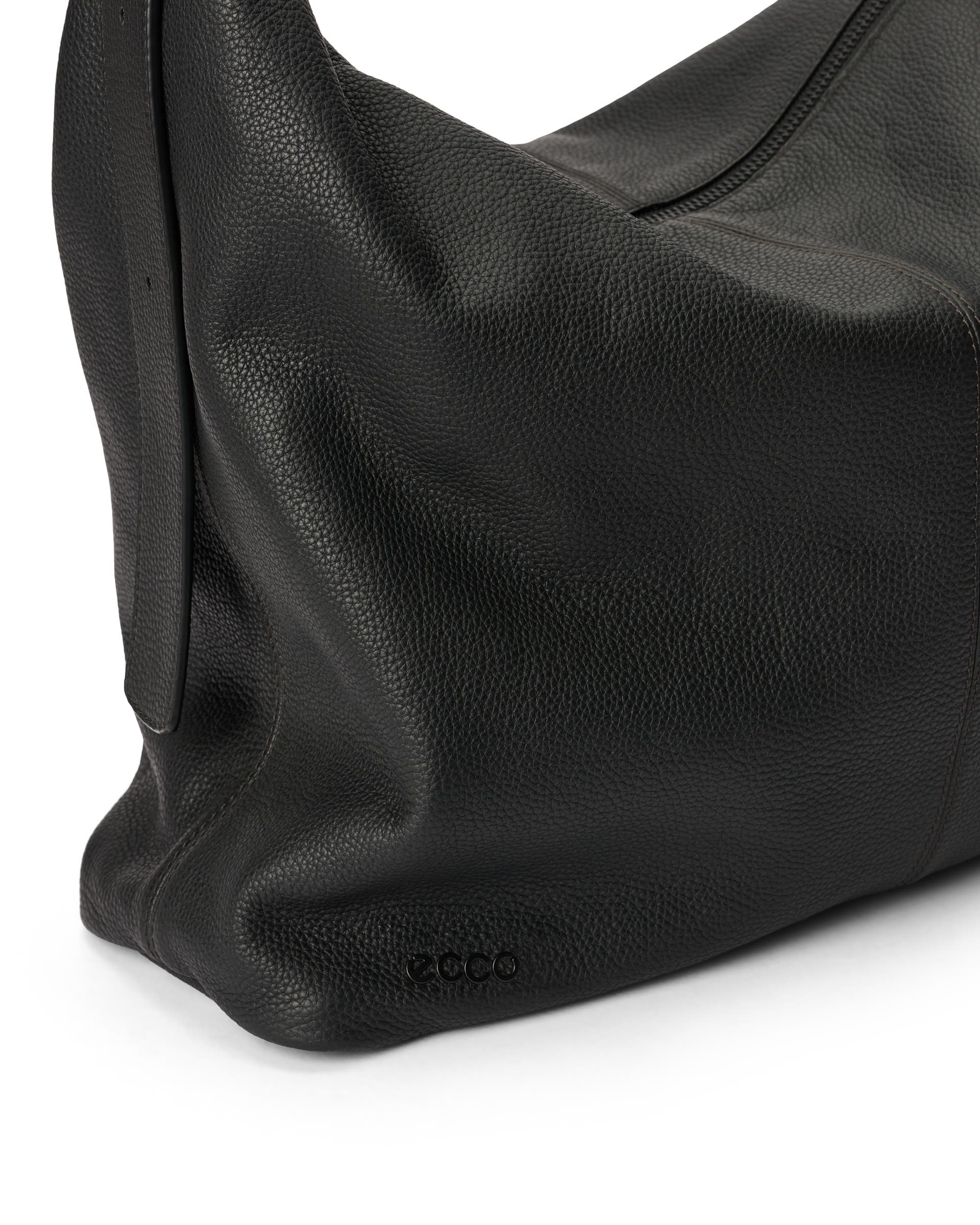 ECCO® Hobo bőr hobo táska - Fekete - Detail-1
