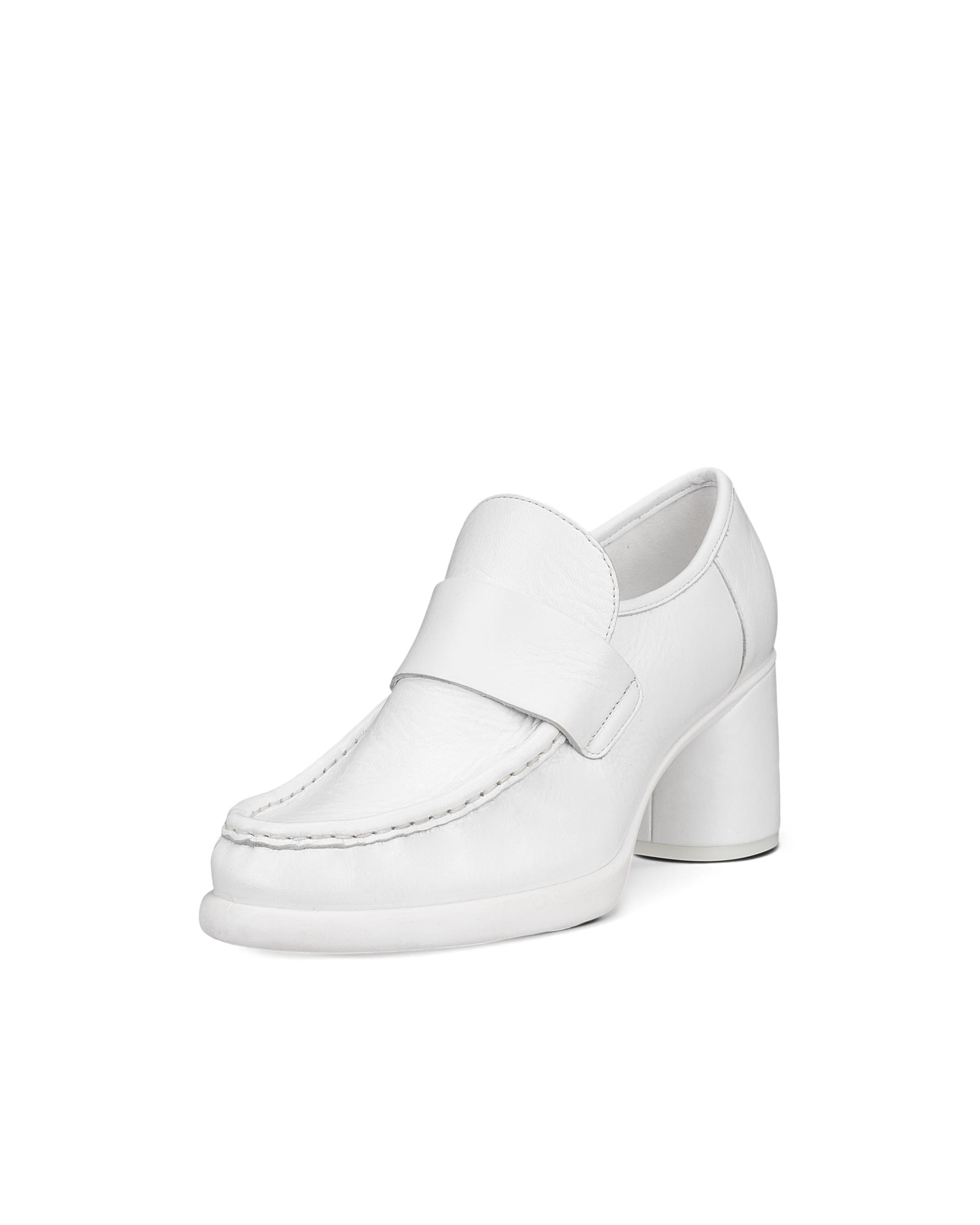 ECCO Sculpted LX 55 ウィメンズ レザーブロックヒール - ホワイト - Main