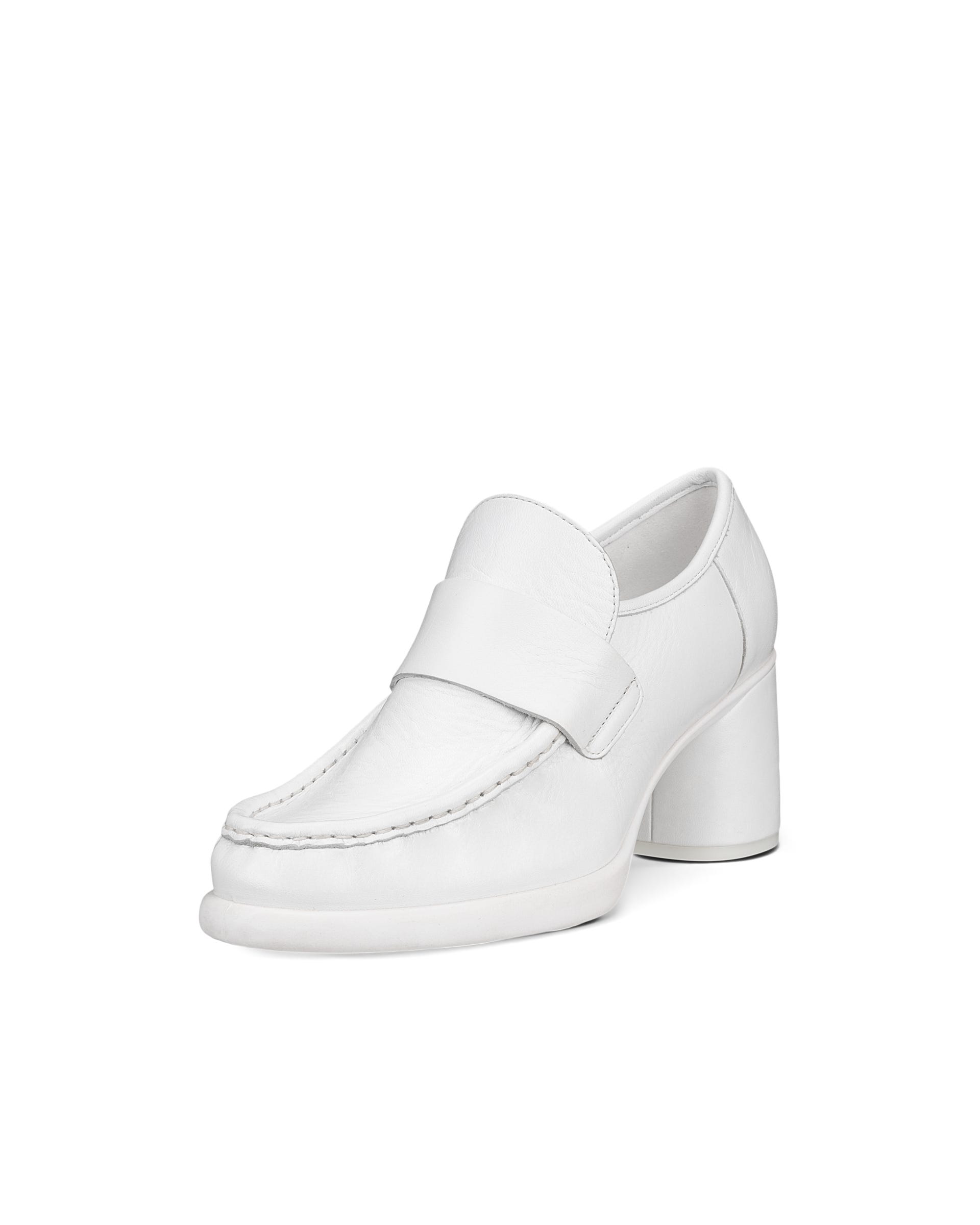 ECCO Sculpted LX 55 ウィメンズ レザーブロックヒール - ホワイト - Main