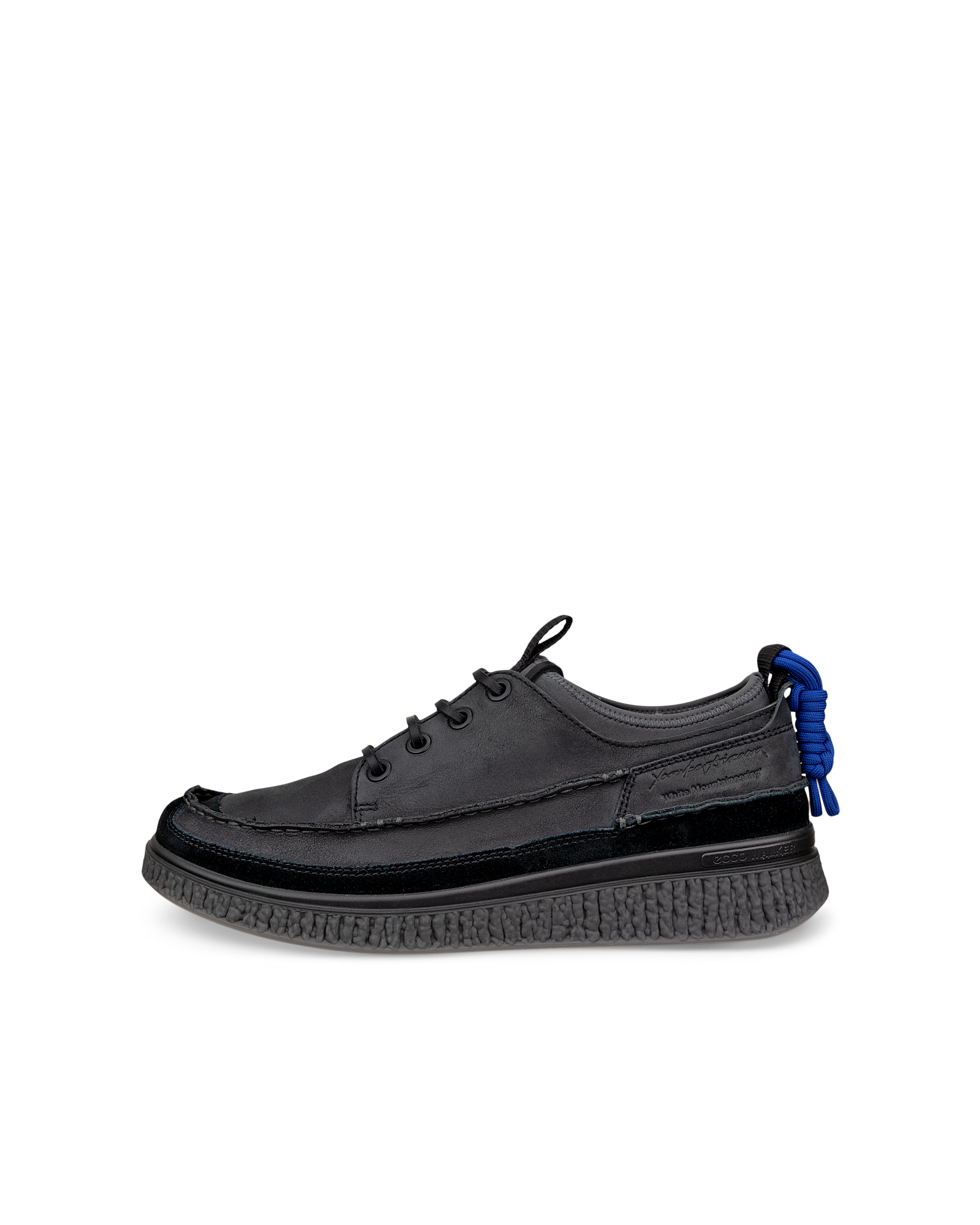 ECCO WM WALKER - Men's Nubuck Moc-Toe Shoe - Black - 45