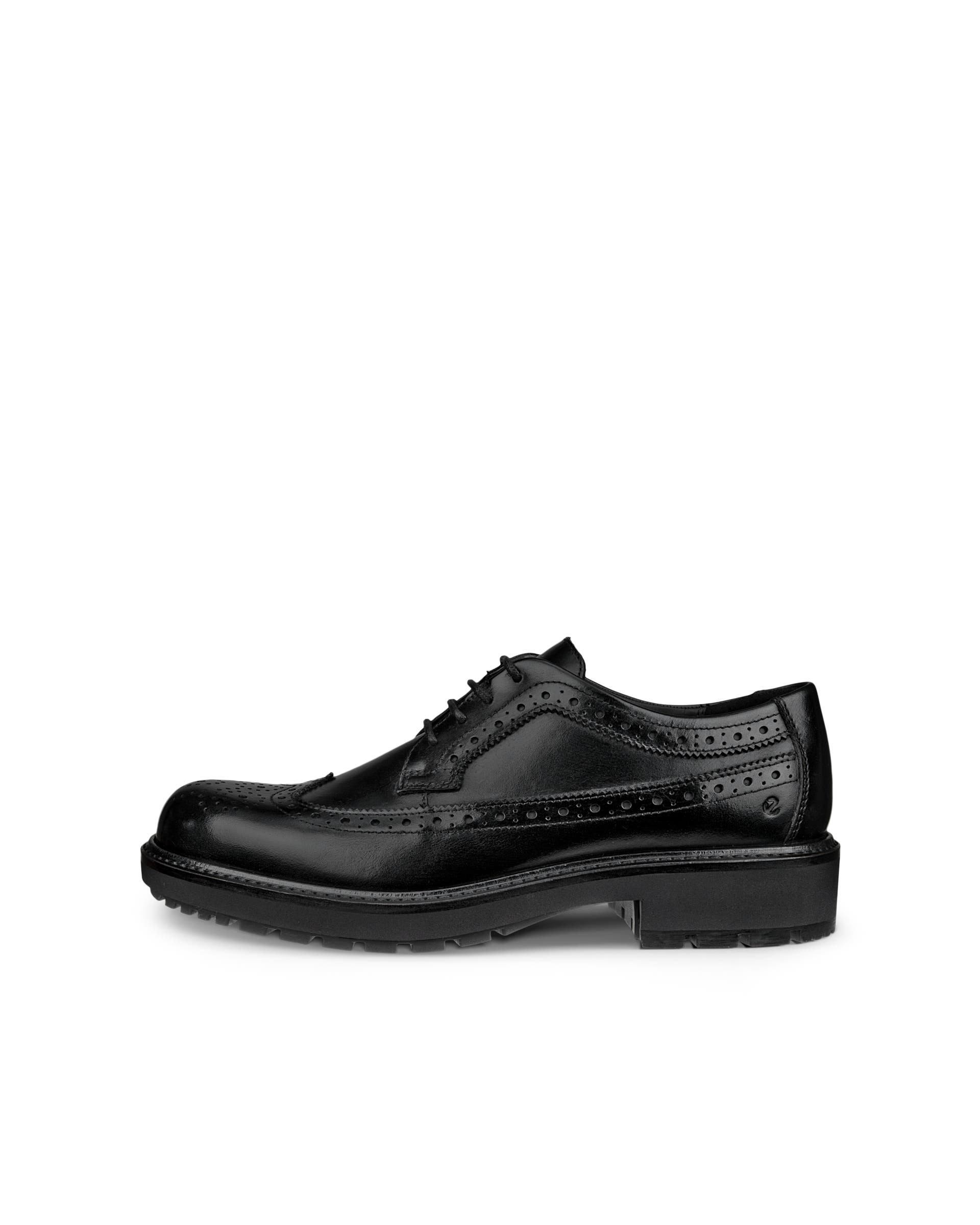 Women's ECCO® Metropole Oslo Leather Derby Shoe - Black - Outside