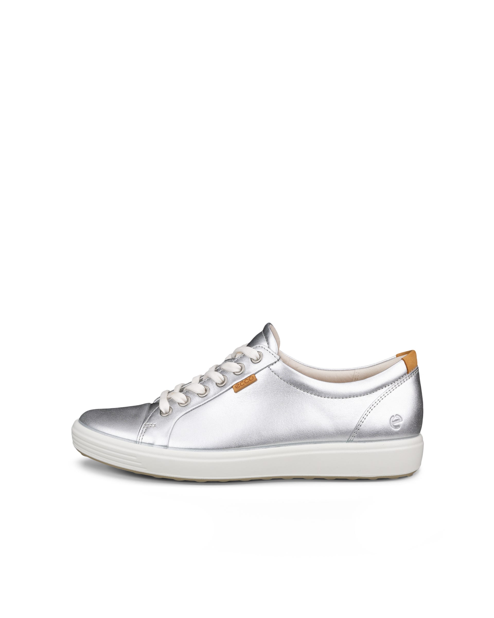 ECCO® Soft 7 Damen Ledersneaker - Silber - Outside
