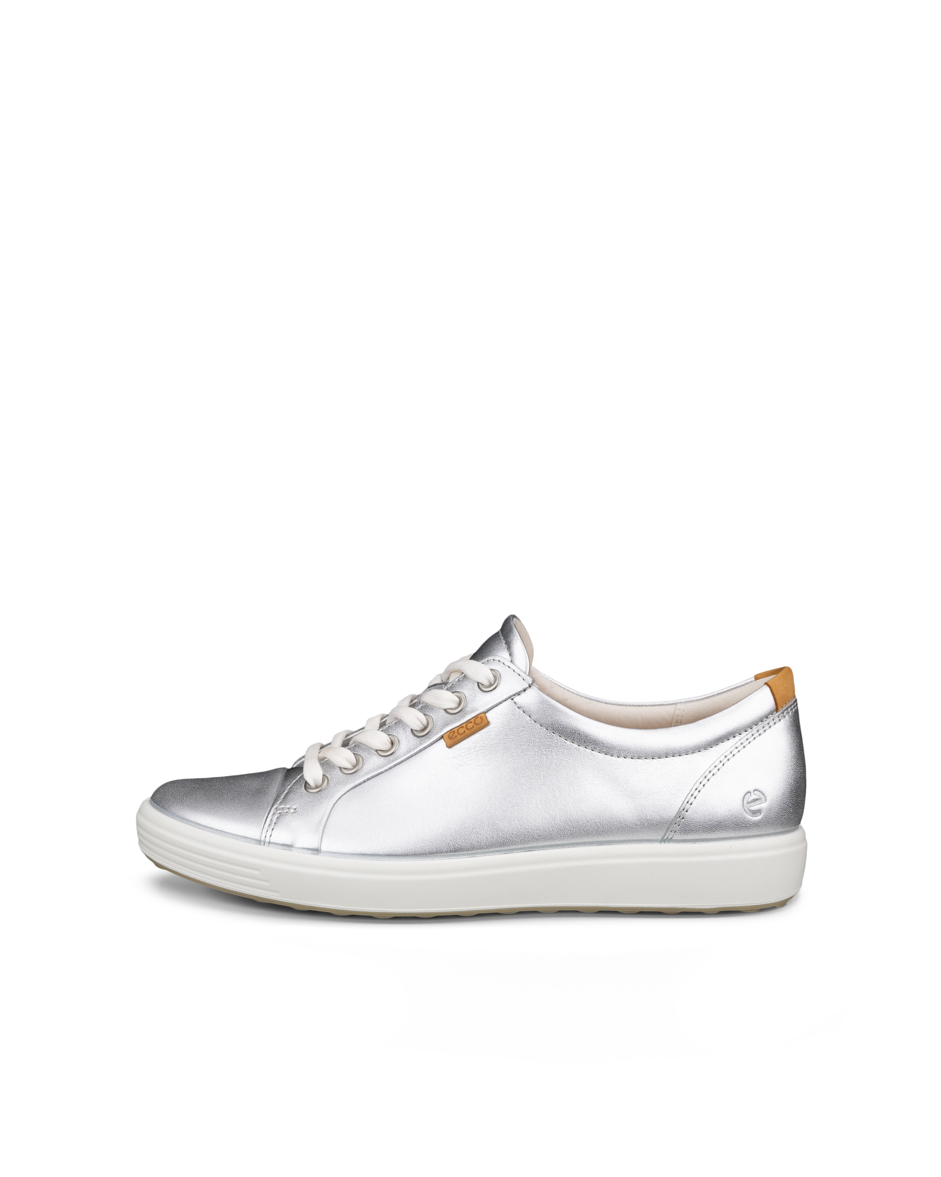 Naisten ECCO® Soft 7 nahka tennari - Hopea - Outside