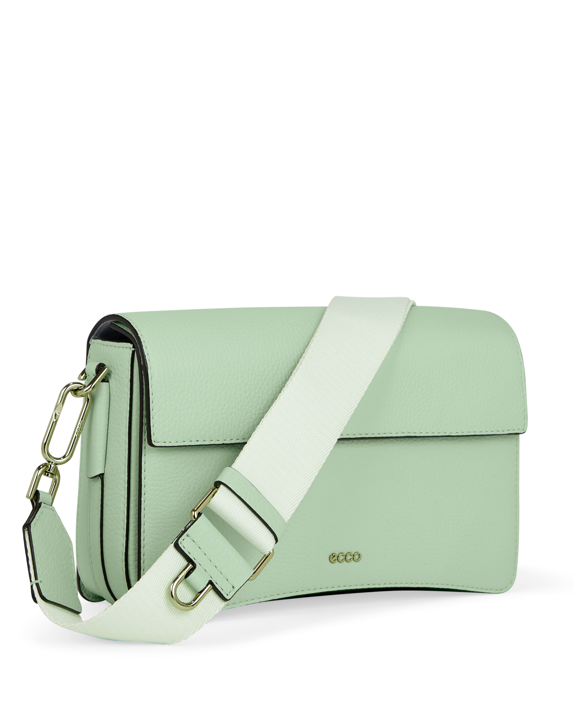 ECCO Pinch Large Pebbled Pop レザーピンチクロスボディバッグ | グリーン ECCO Pinch Large Pebbled Pop レザーピンチクロスボディバッグ | グリーン