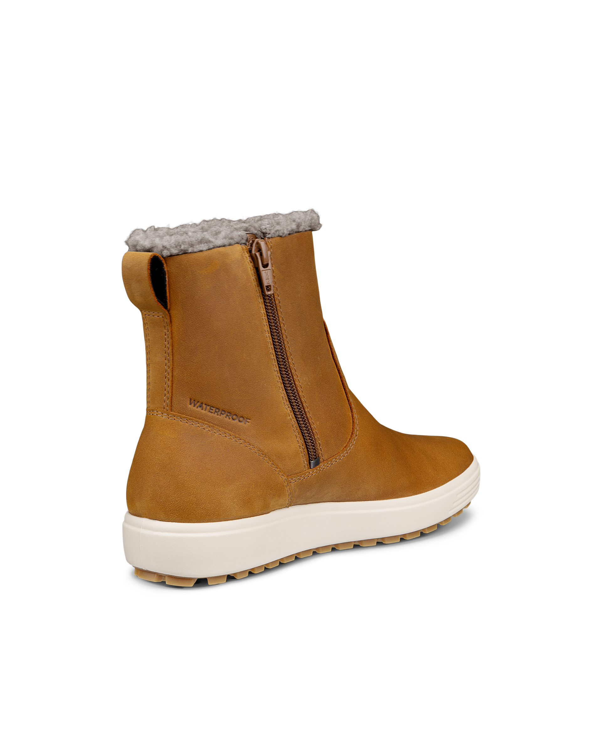 ECCO® Soft 7 Tred bottes mi-hautes en nubuck pour femme - Brun - Back