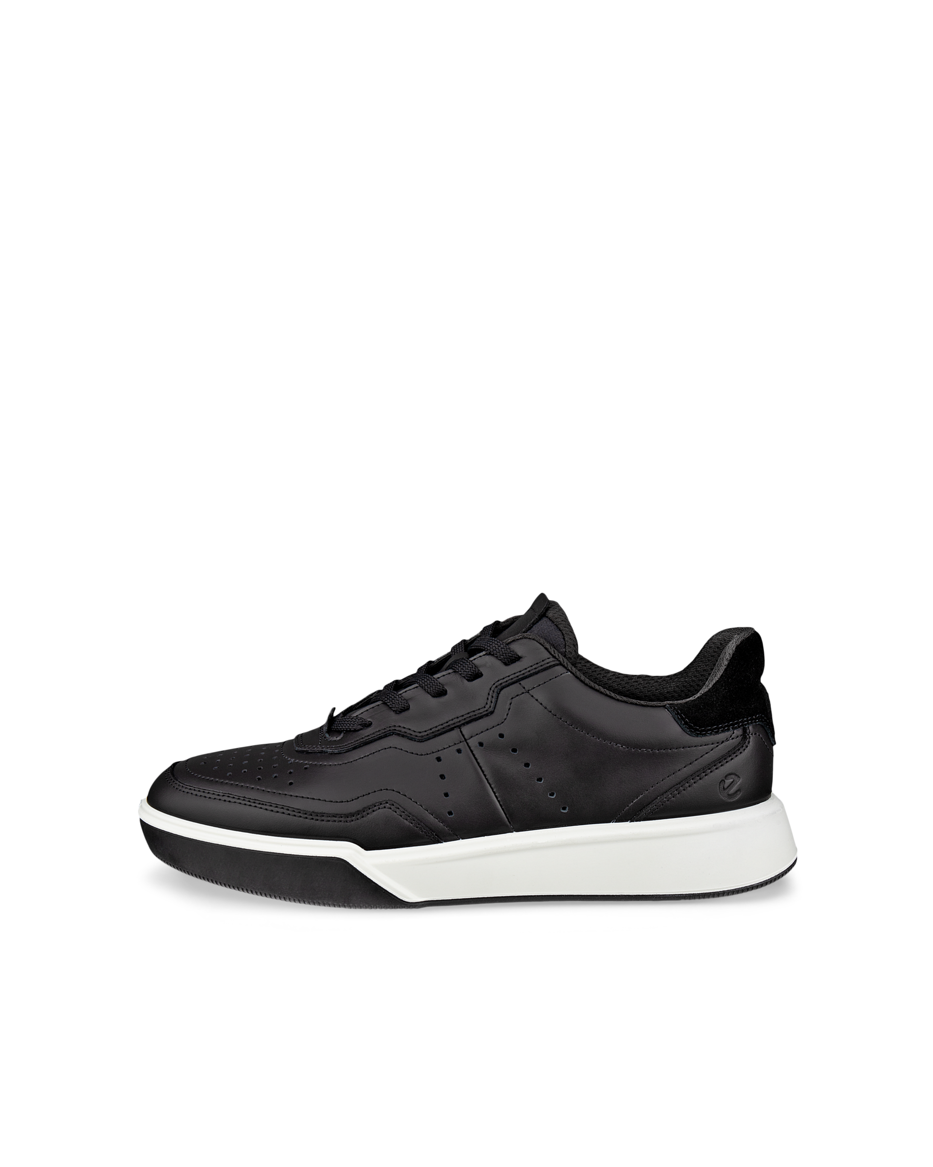 ECCO® Street Court baskets en cuir pour femme - Noir - Outside