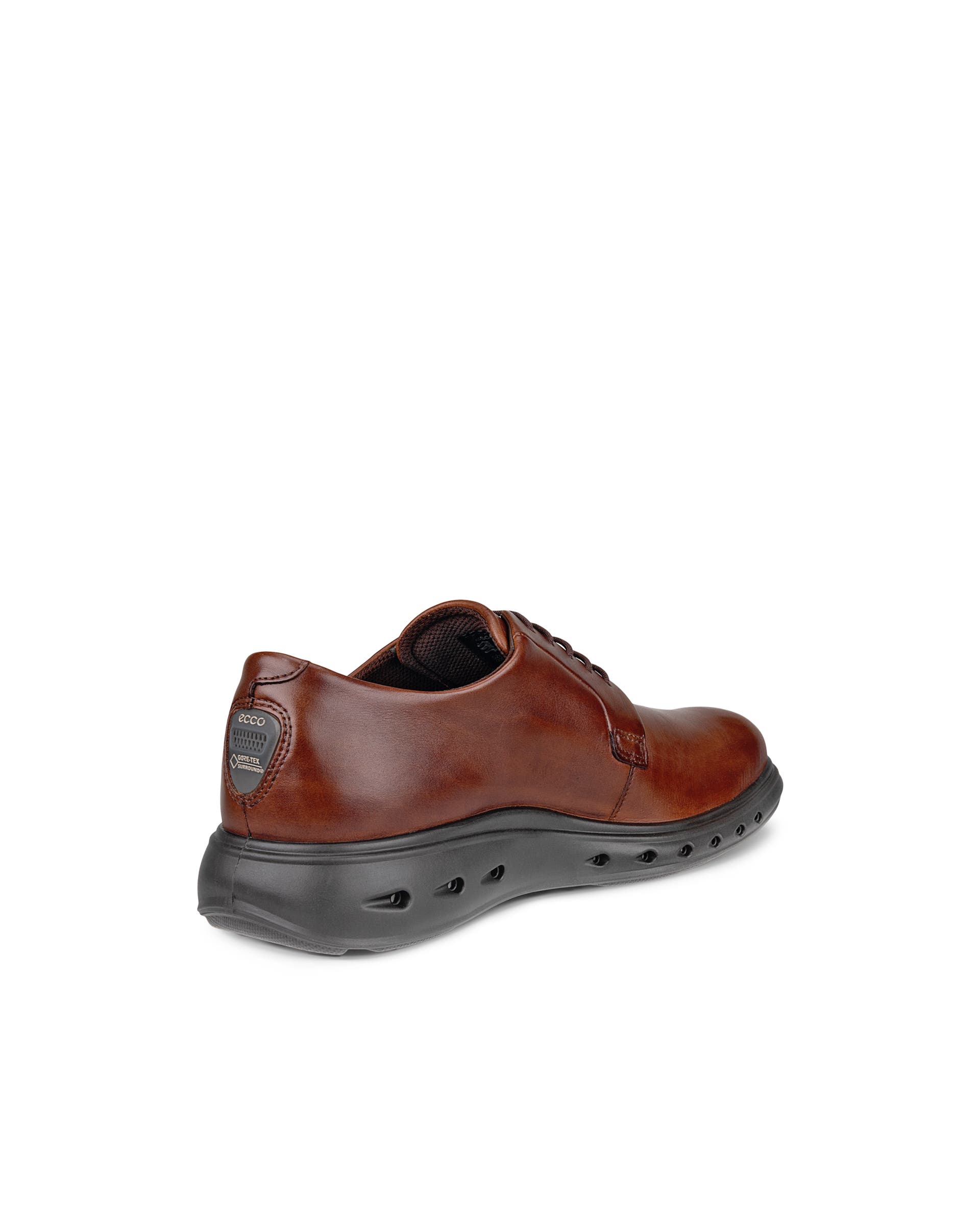 ECCO Men's Hybrid 720 Waterproof Derby Shoes - Brown - Back