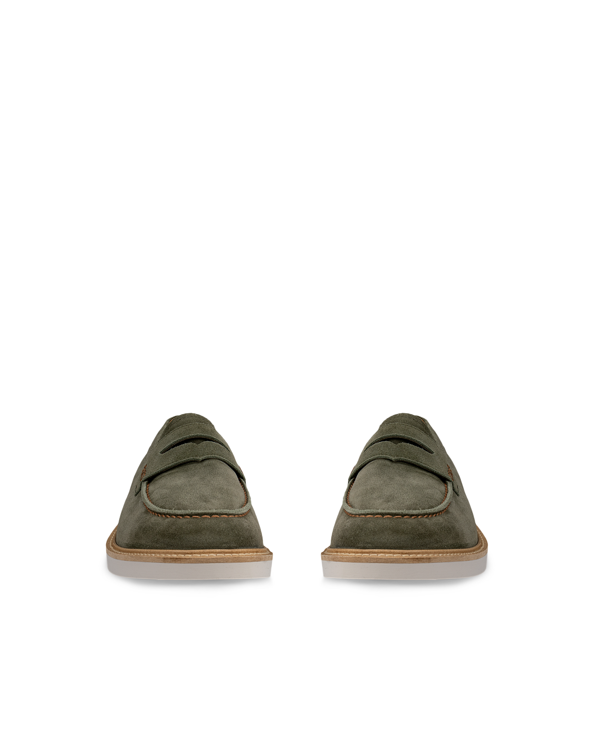 ECCO Metropole London メンズ スエードモックトゥシューズ | グリーン
