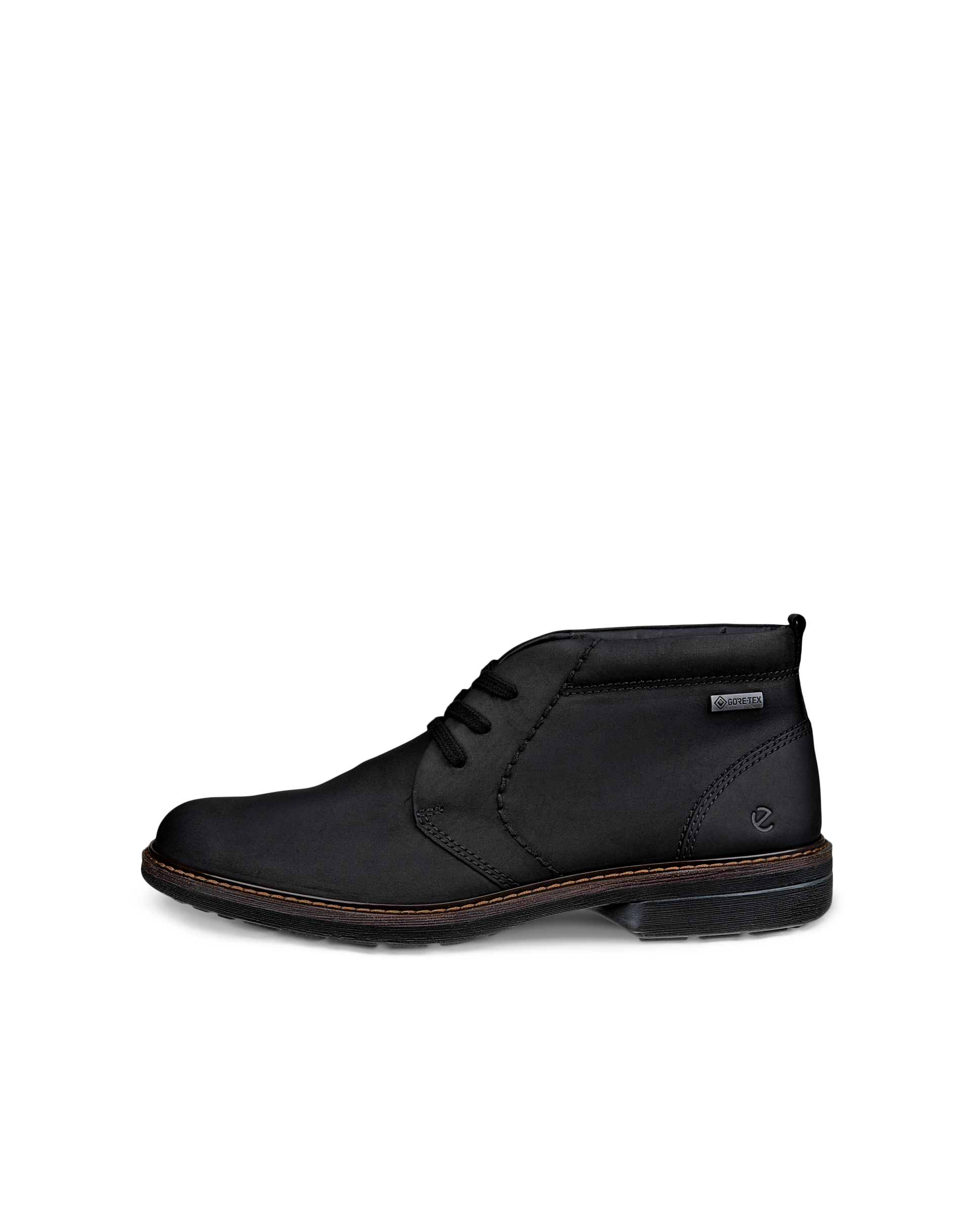 Men's ECCO® Turn Nubuck Gore-Tex Ankle Boot - Black - Outside