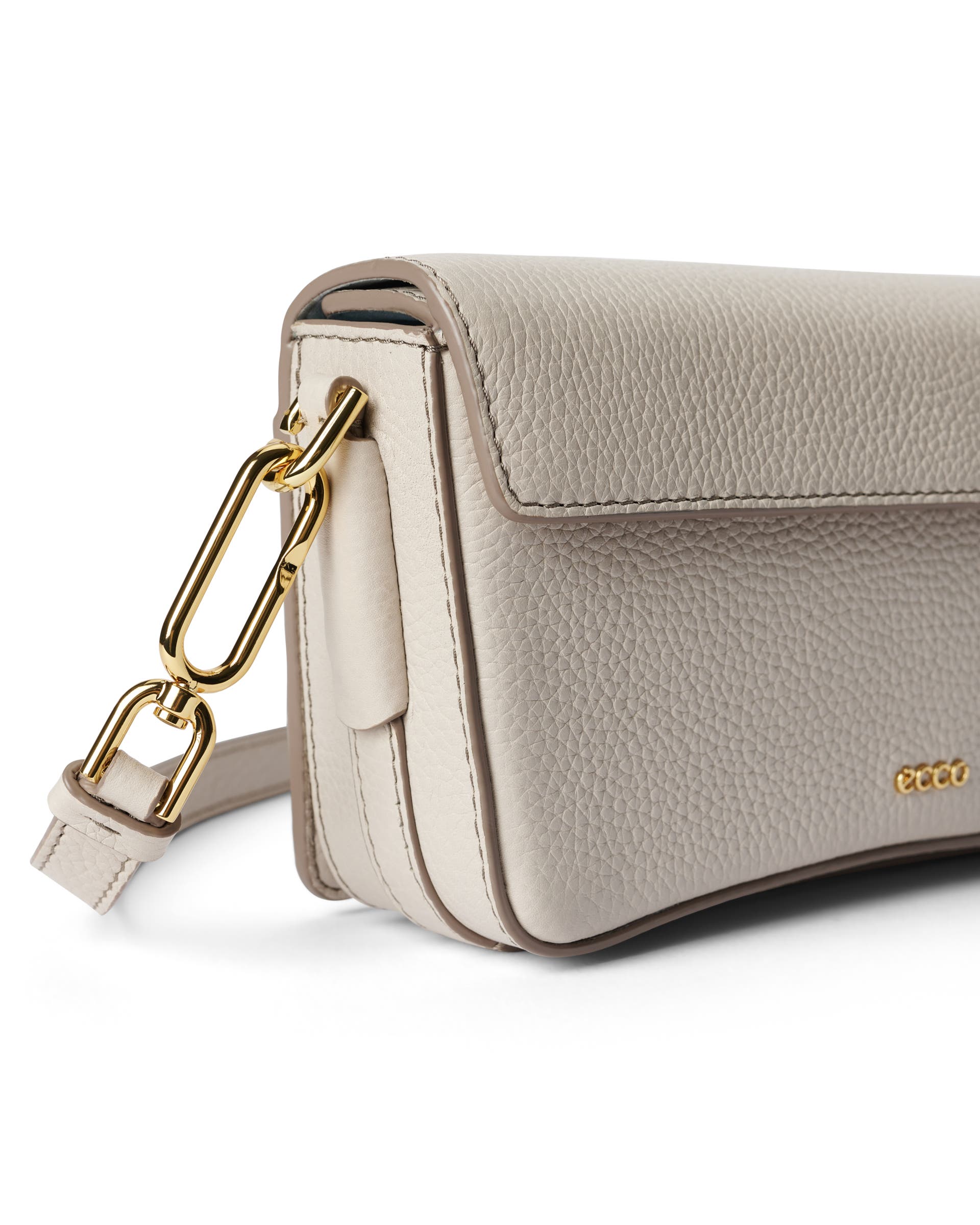 ECCO Pinch Pebbled レザークロスボディバッグ - ベージュ - Detail-1