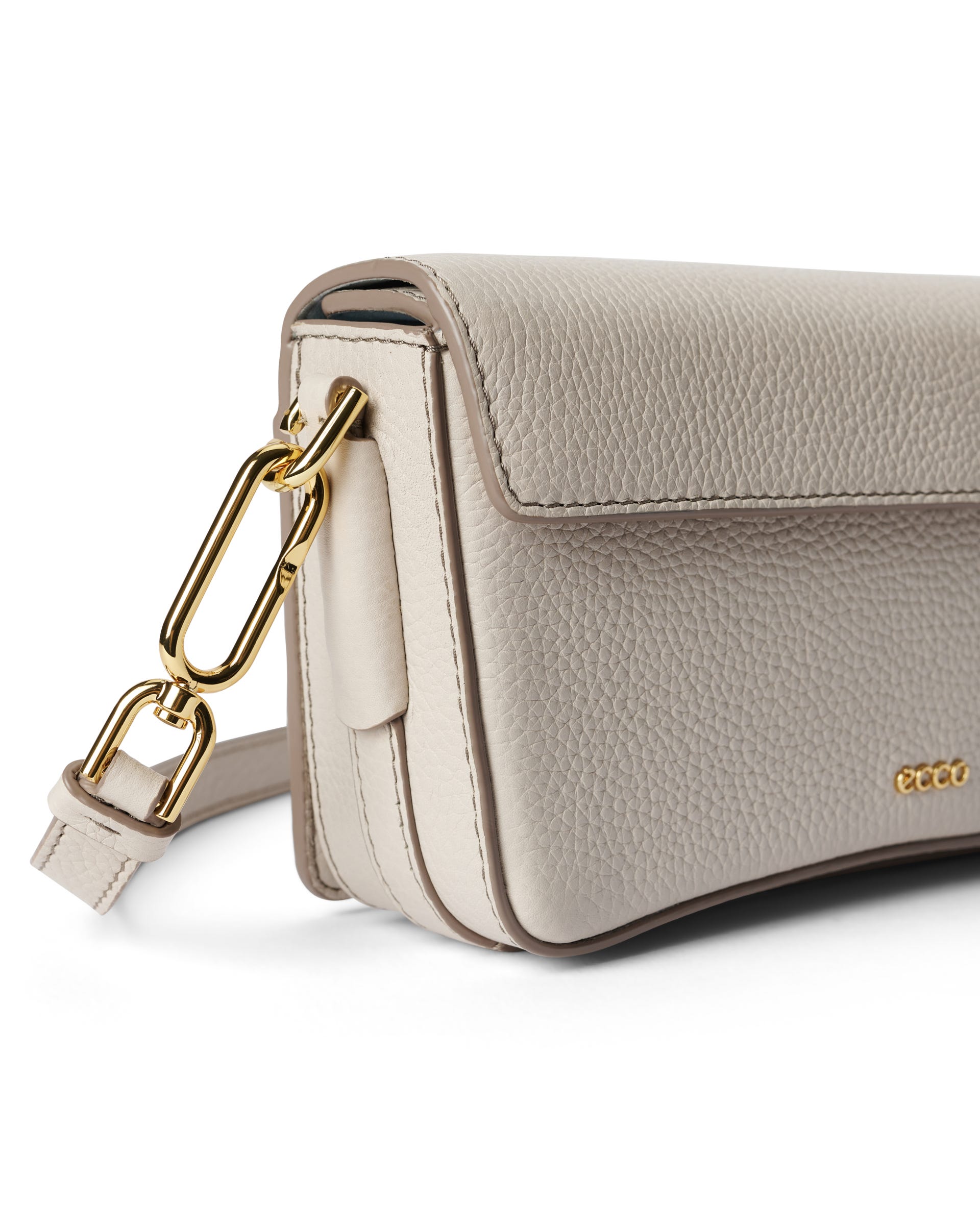 ECCO Pinch Pebbled レザークロスボディバッグ - ベージュ - Detail-1