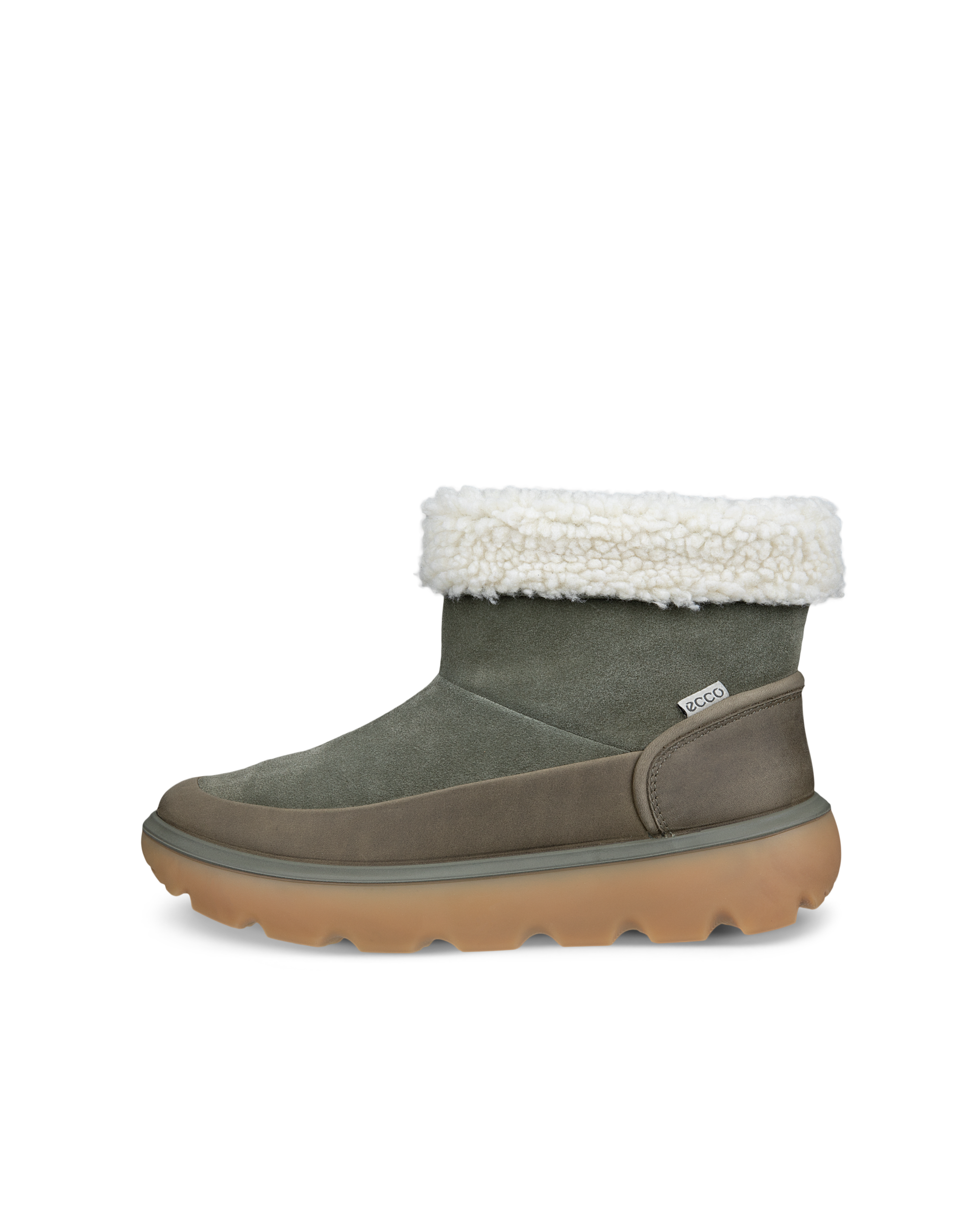 ECCO Glacia - Women's Suede Waterproof Lined Ankle Book - Green