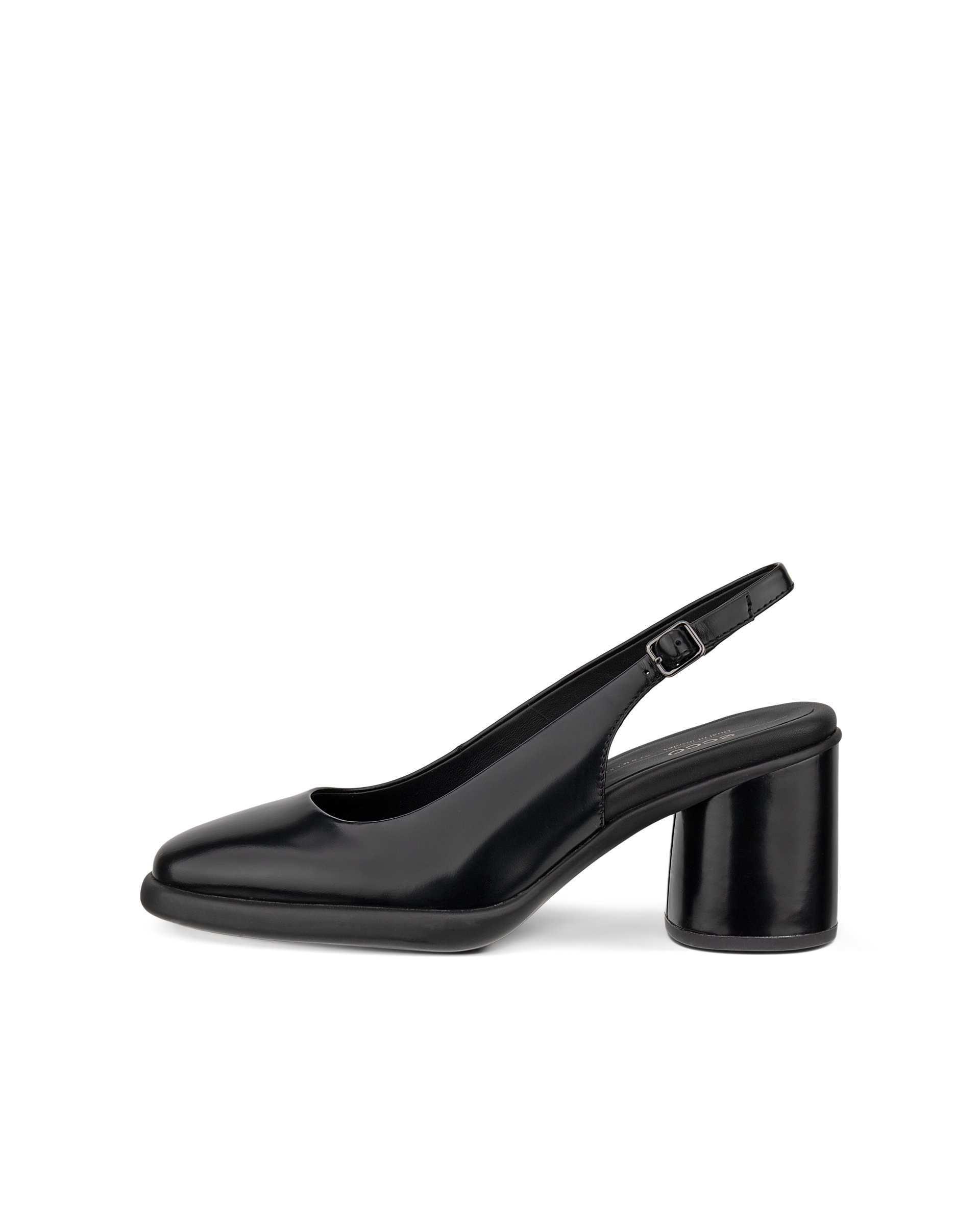 ECCO SCULPTED LX 55 - Women's Leather Block-Heeled Pump - Black - 38