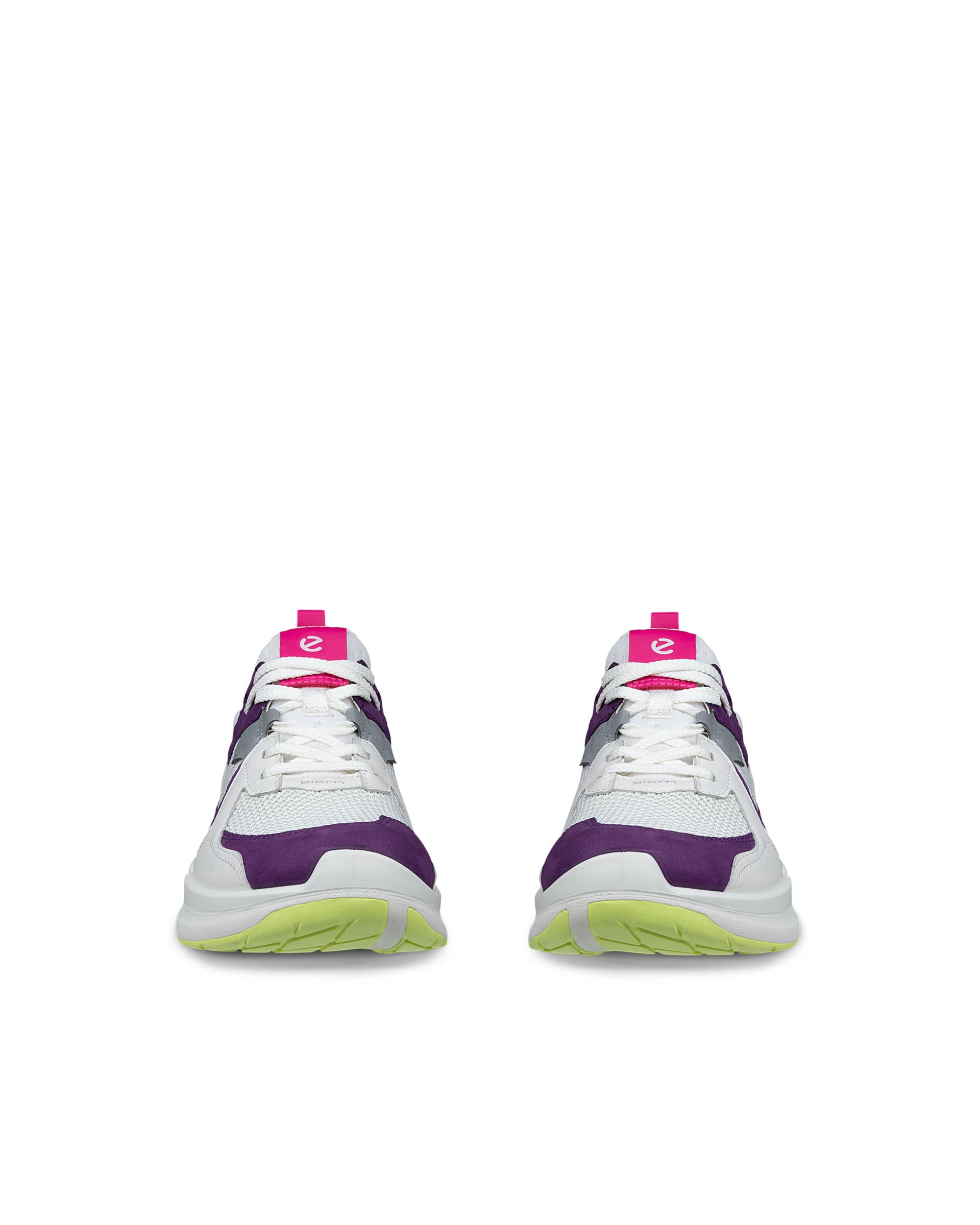 Women's ECCO® BIOM 2.2 Nubuck Trainer - White - Front pair