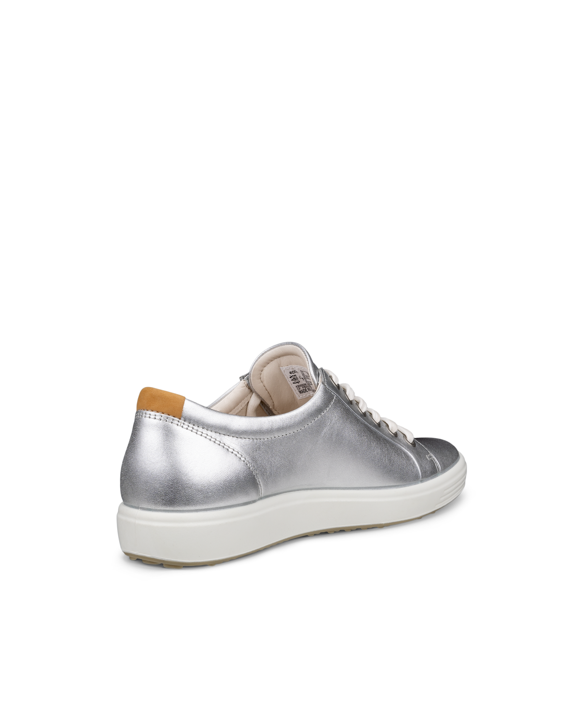 Zapatillas de piel ECCO® Soft 7 para mujer - Plateado - Back