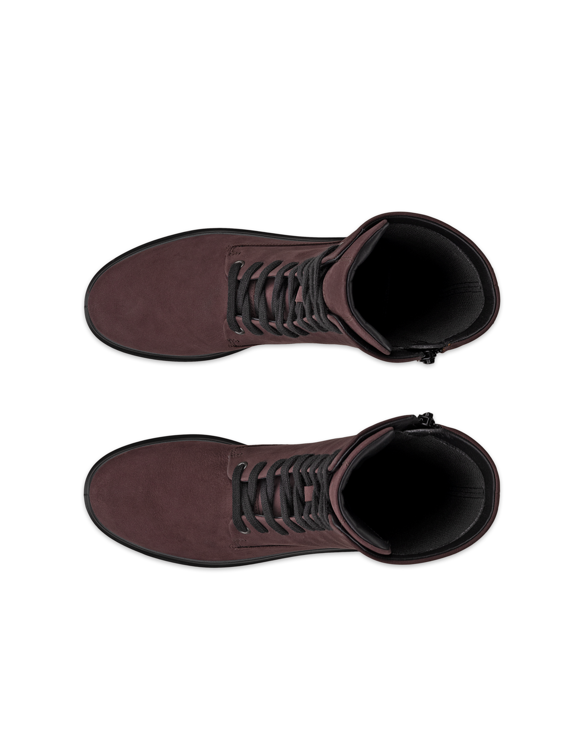 ECCO® NOUVELLE Damen Hoher Stiefel aus Nubukleder - Braun - Top left pair