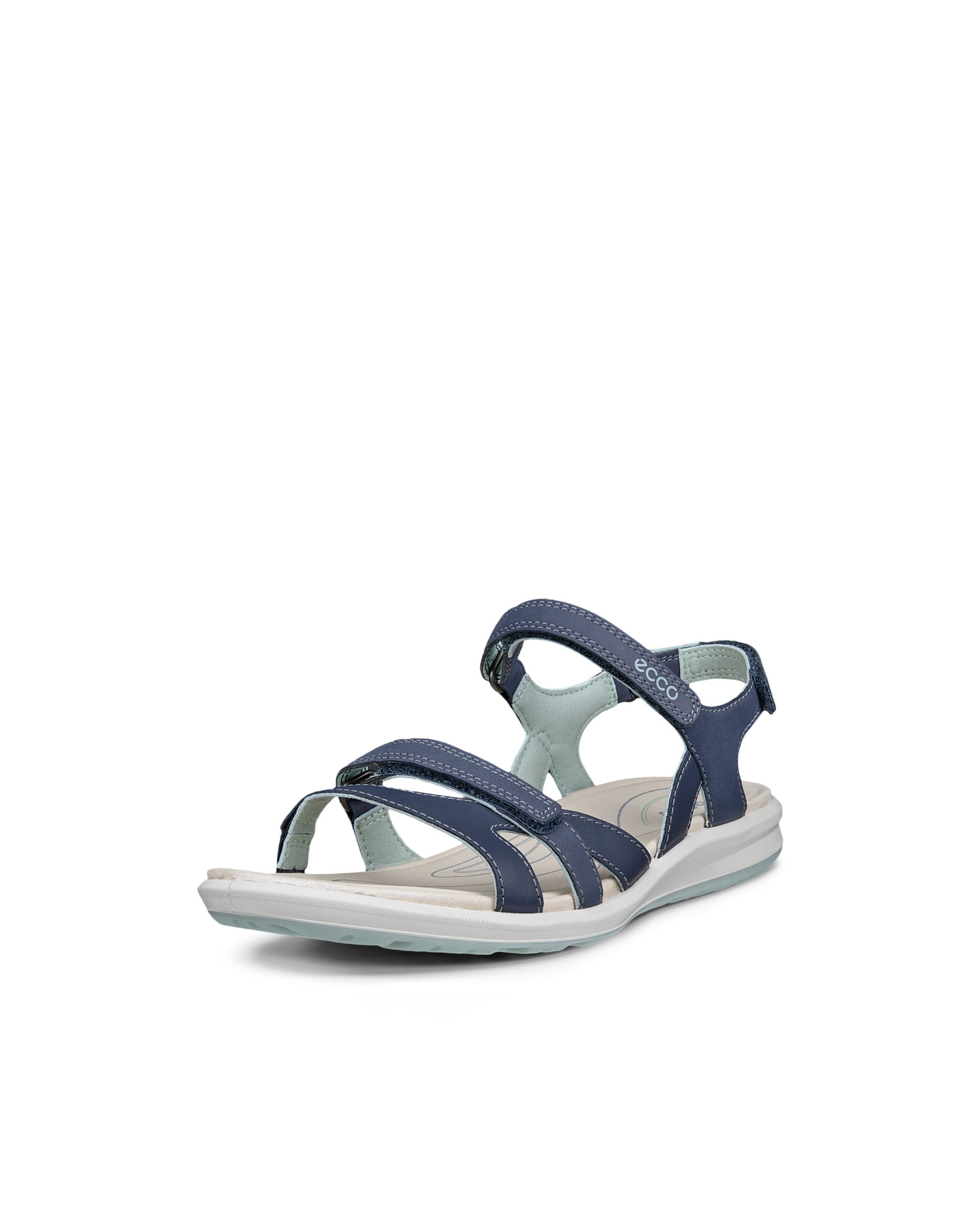 Women's ECCO® Cruise II Nubuck Flat Sandal - Blue - Main