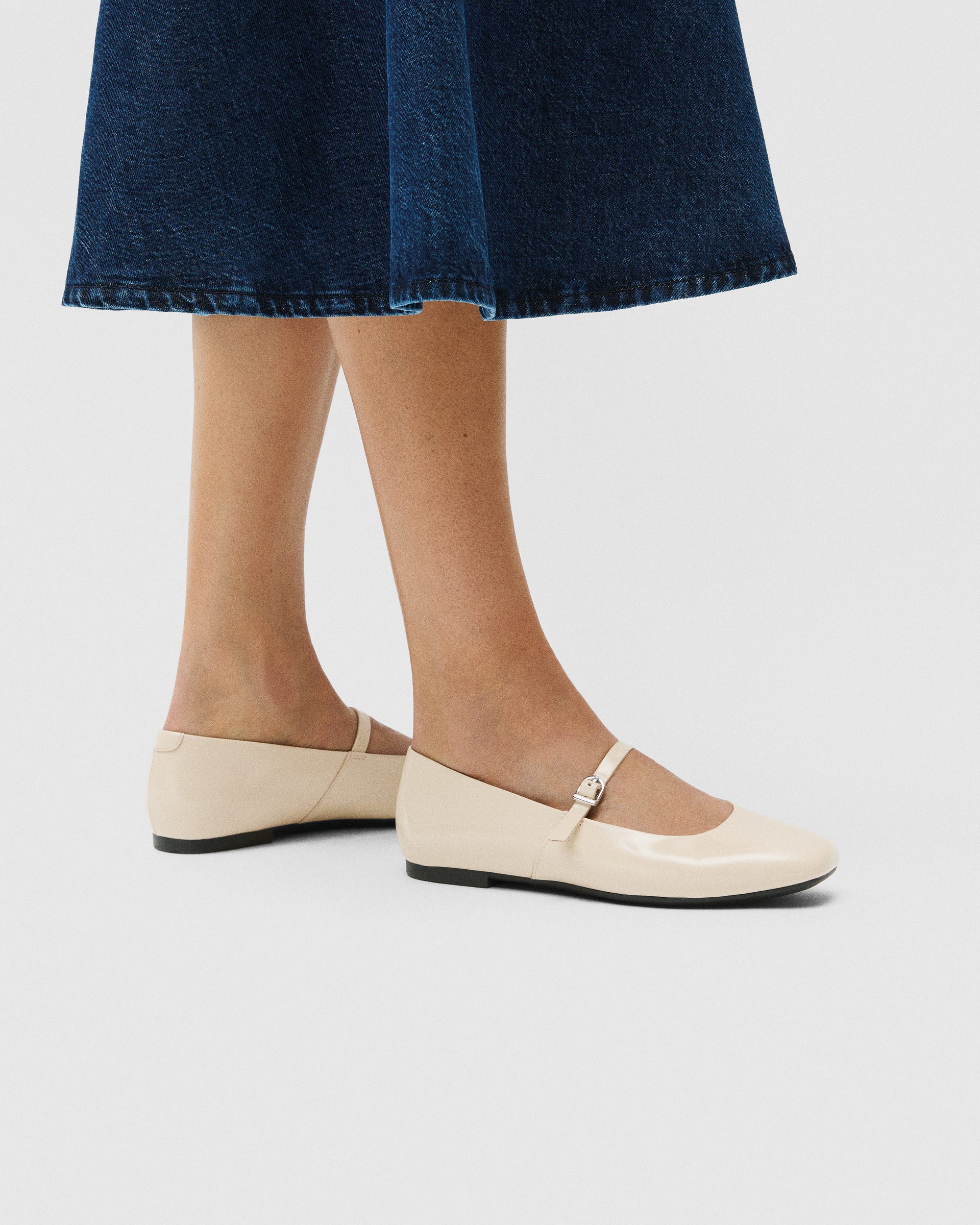 Dámské kožené baleríny ECCO® MARGOT - Béžová - Lifestyle image-1