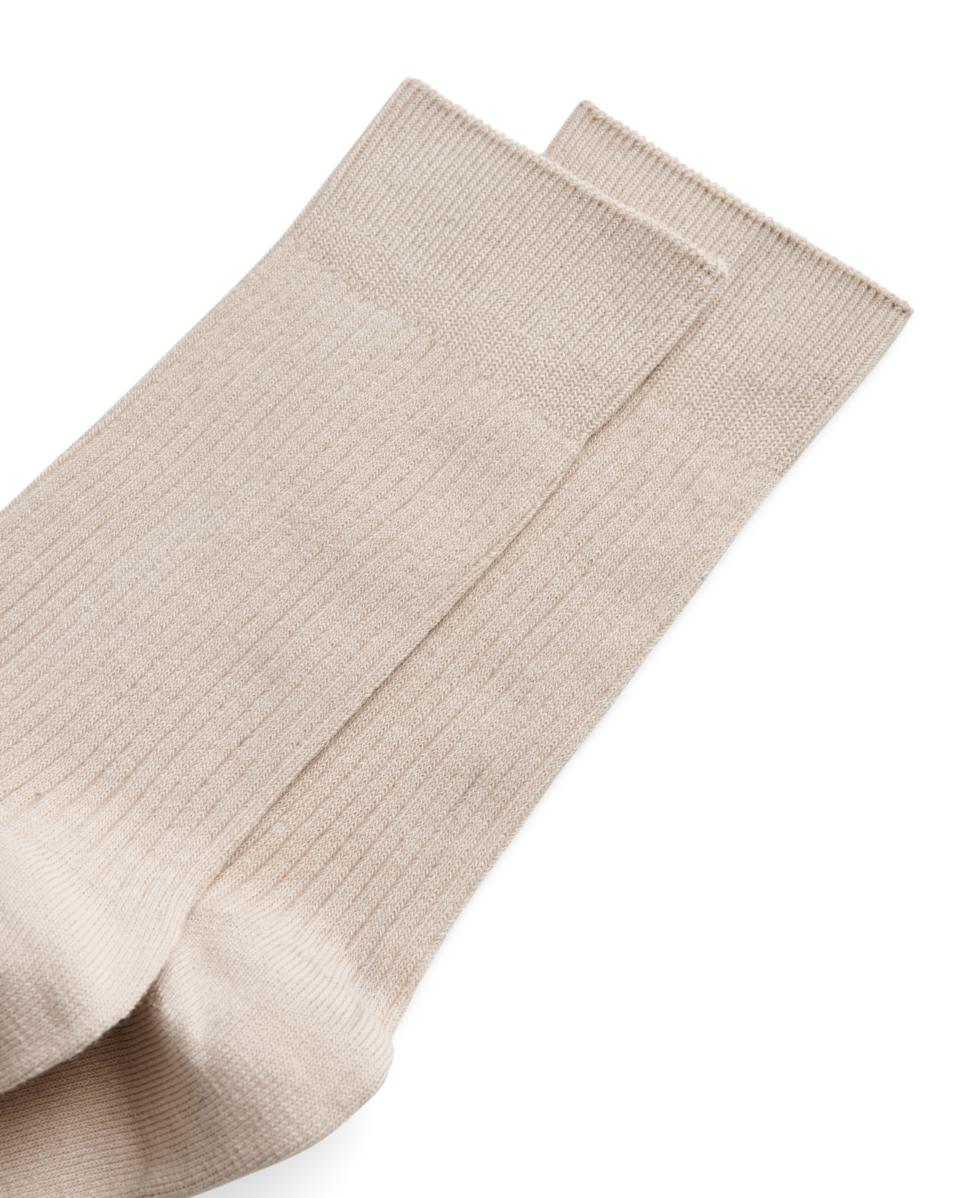 Women's ECCO Vibe Ribbed Mid-Cut Sock — Beige (alternate view)