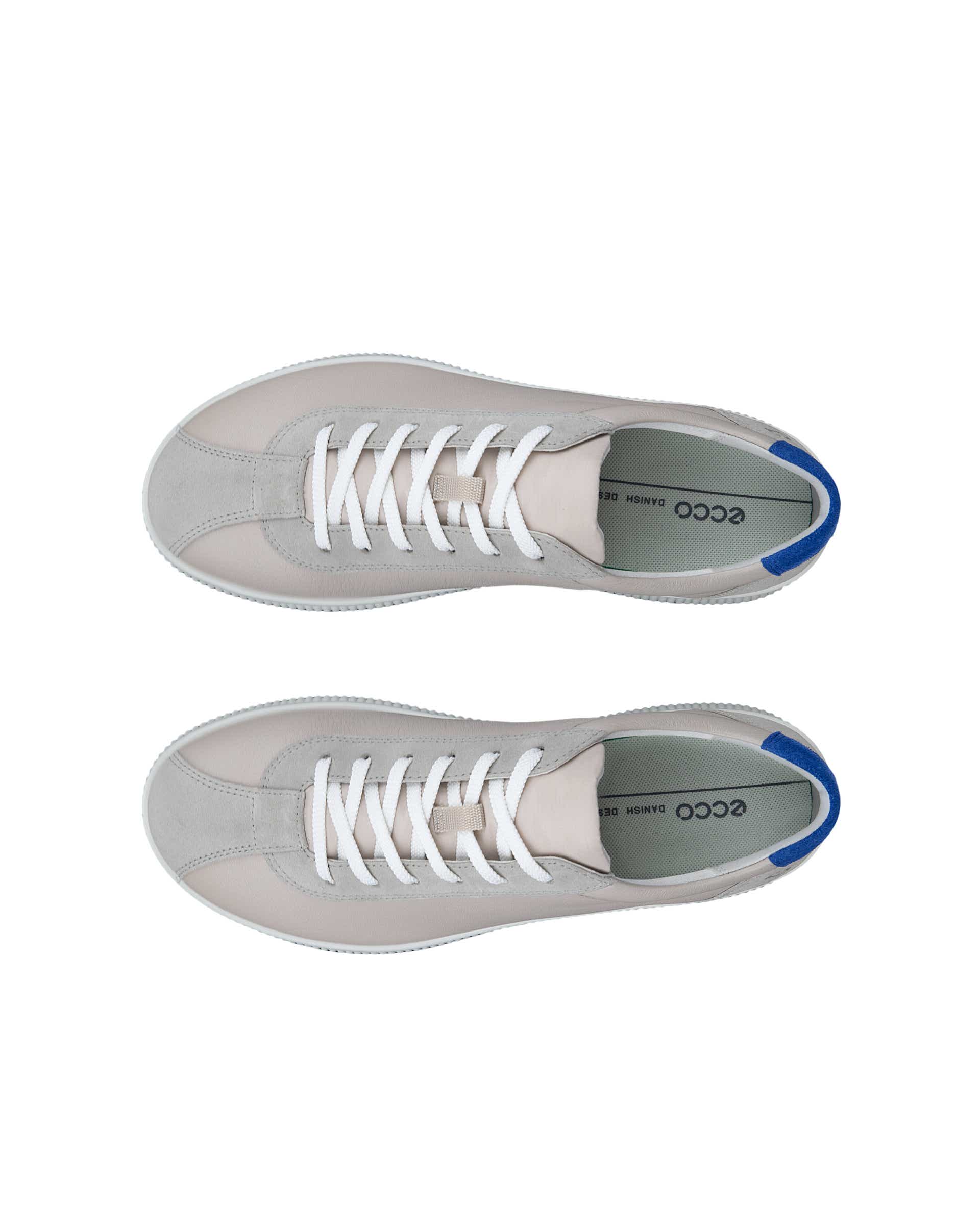 ECCO® Soft Zero Herren Ledersneaker - Grau - Top left pair