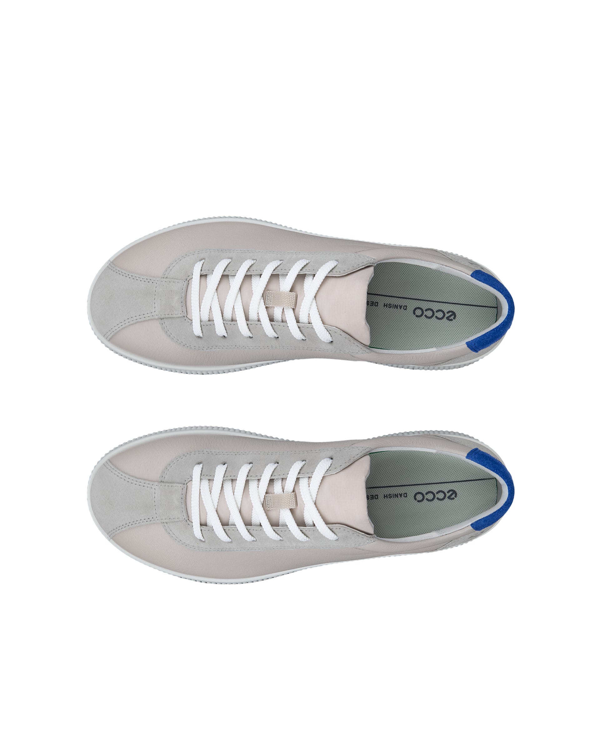 ECCO® Soft Zero Herren Ledersneaker - Grau - Top left pair