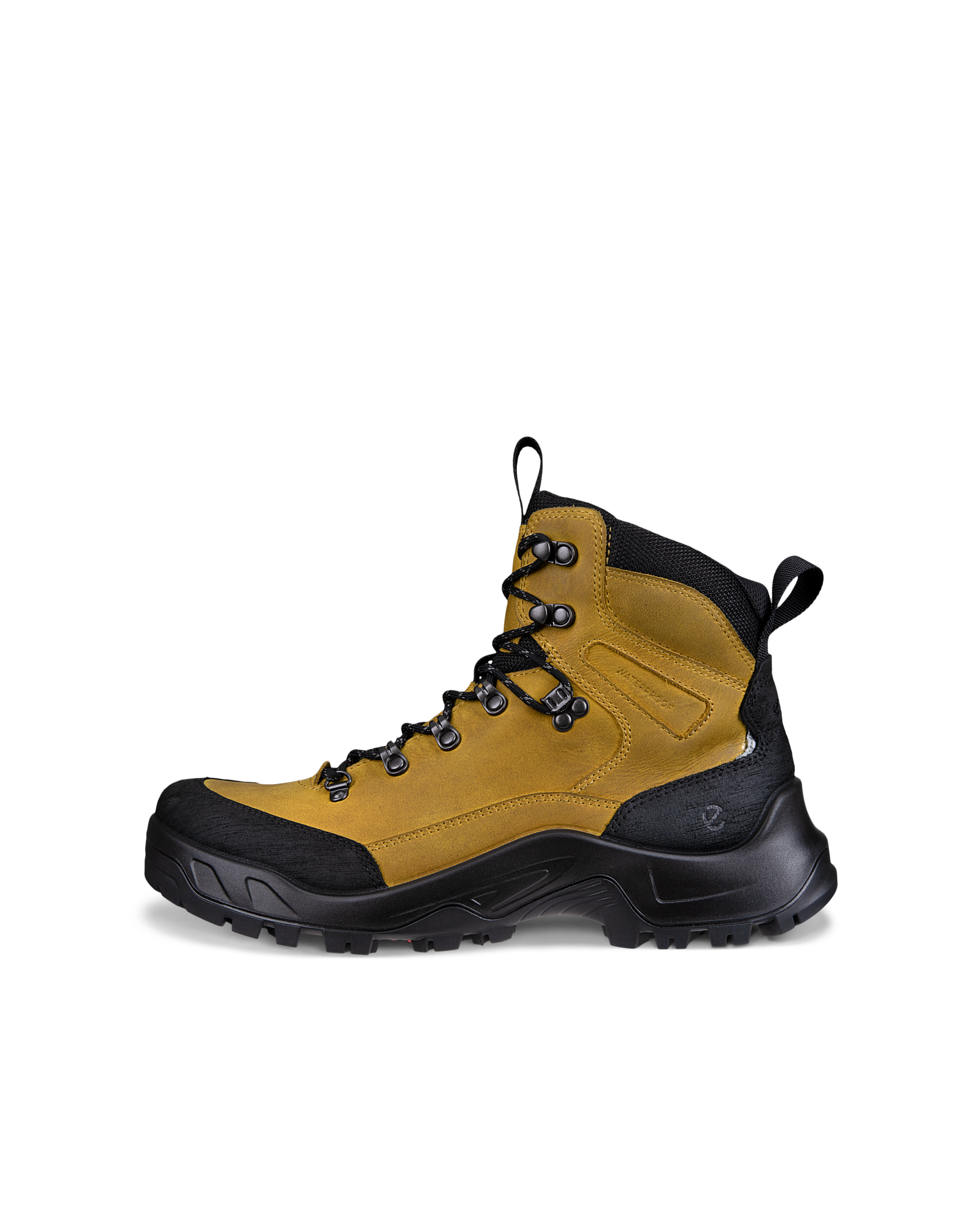 ECCO Offroad メンズ ヌバックウォータープルーフミッドカットアウトドアブーツ - イエロー - Outside