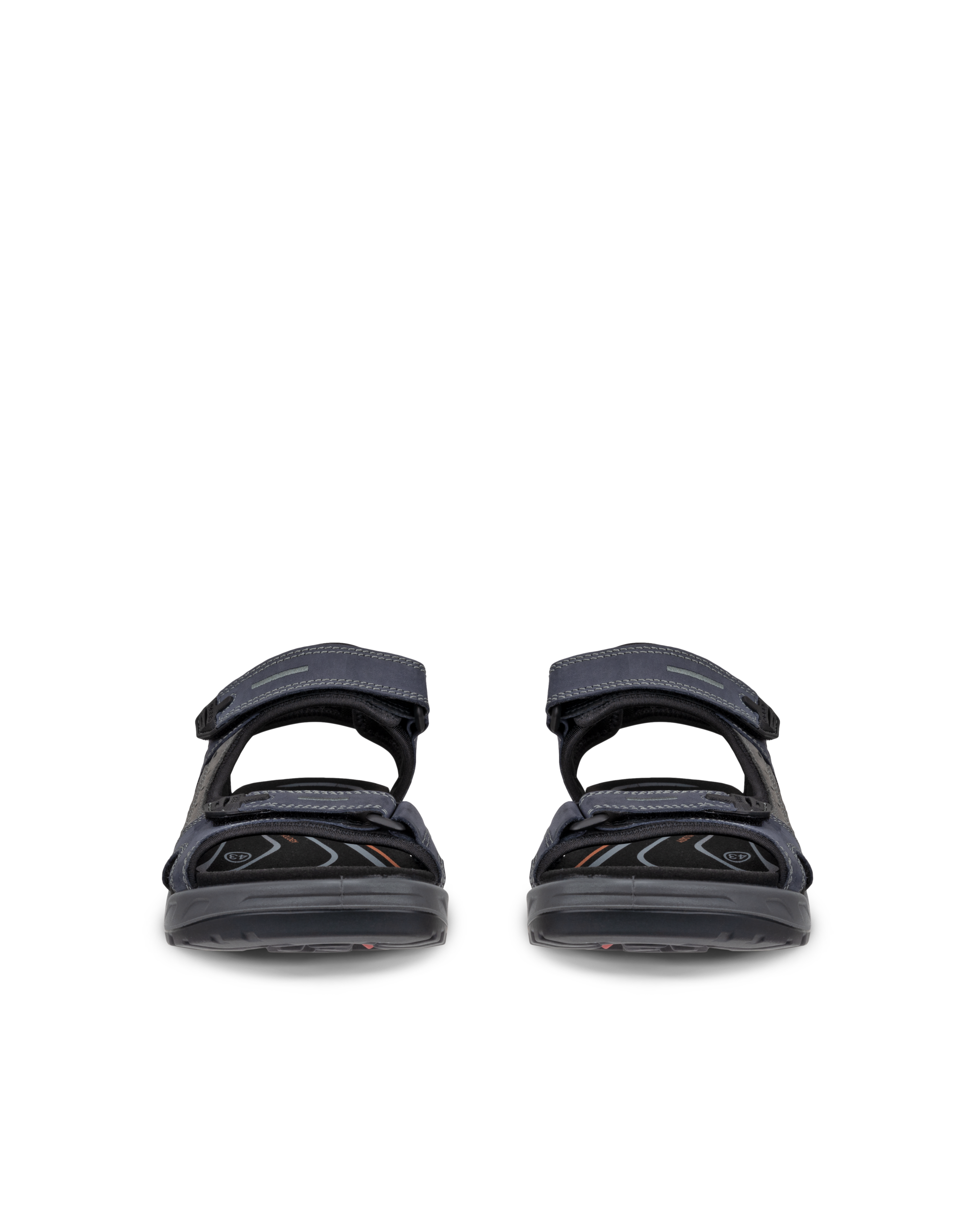 Men's ECCO® Offroad Nubuck Outdoor Sandal - Blue - Front pair