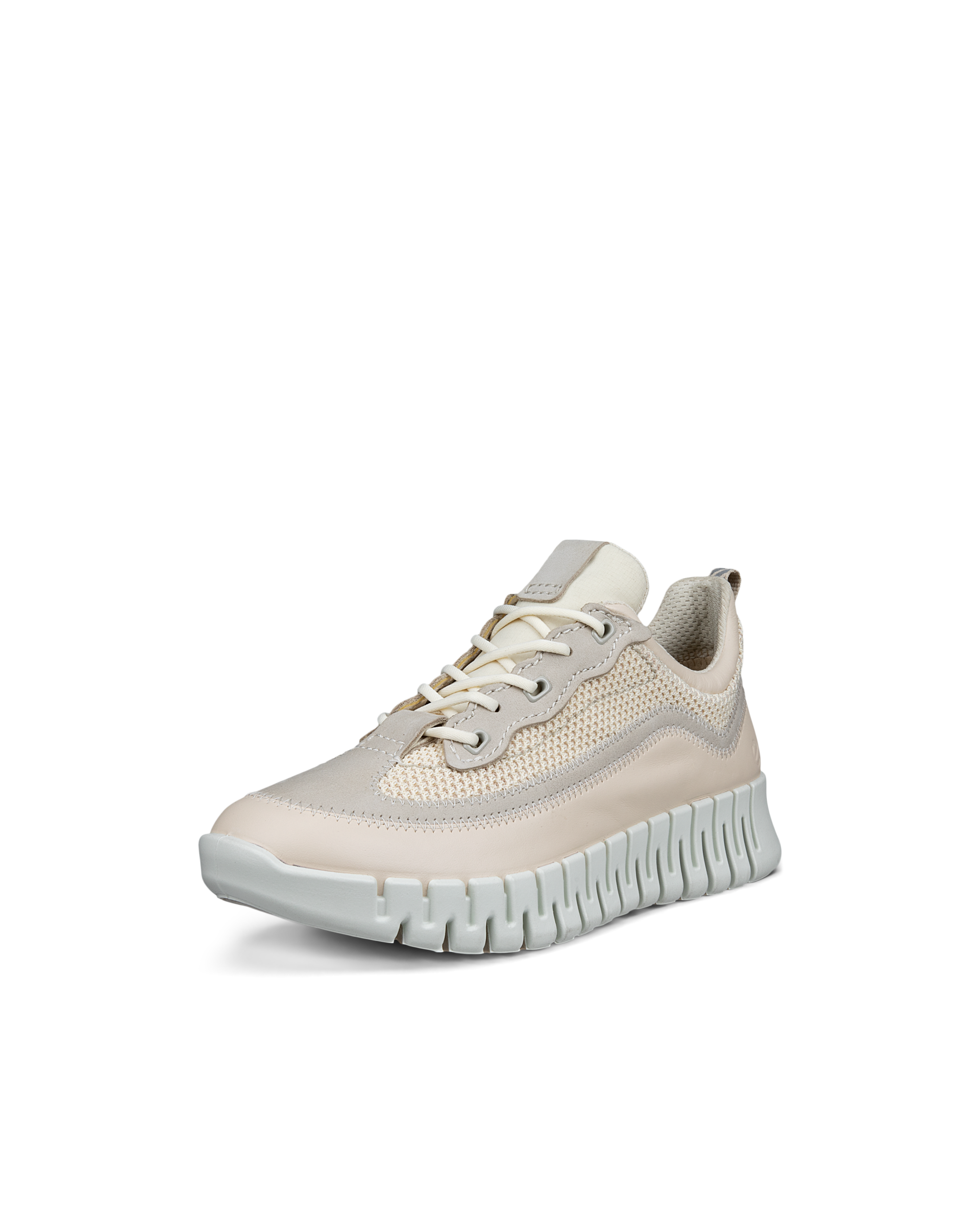 ECCO GRUUV WOMEN ウィメンズ レザースニーカー - ベージュ - Main