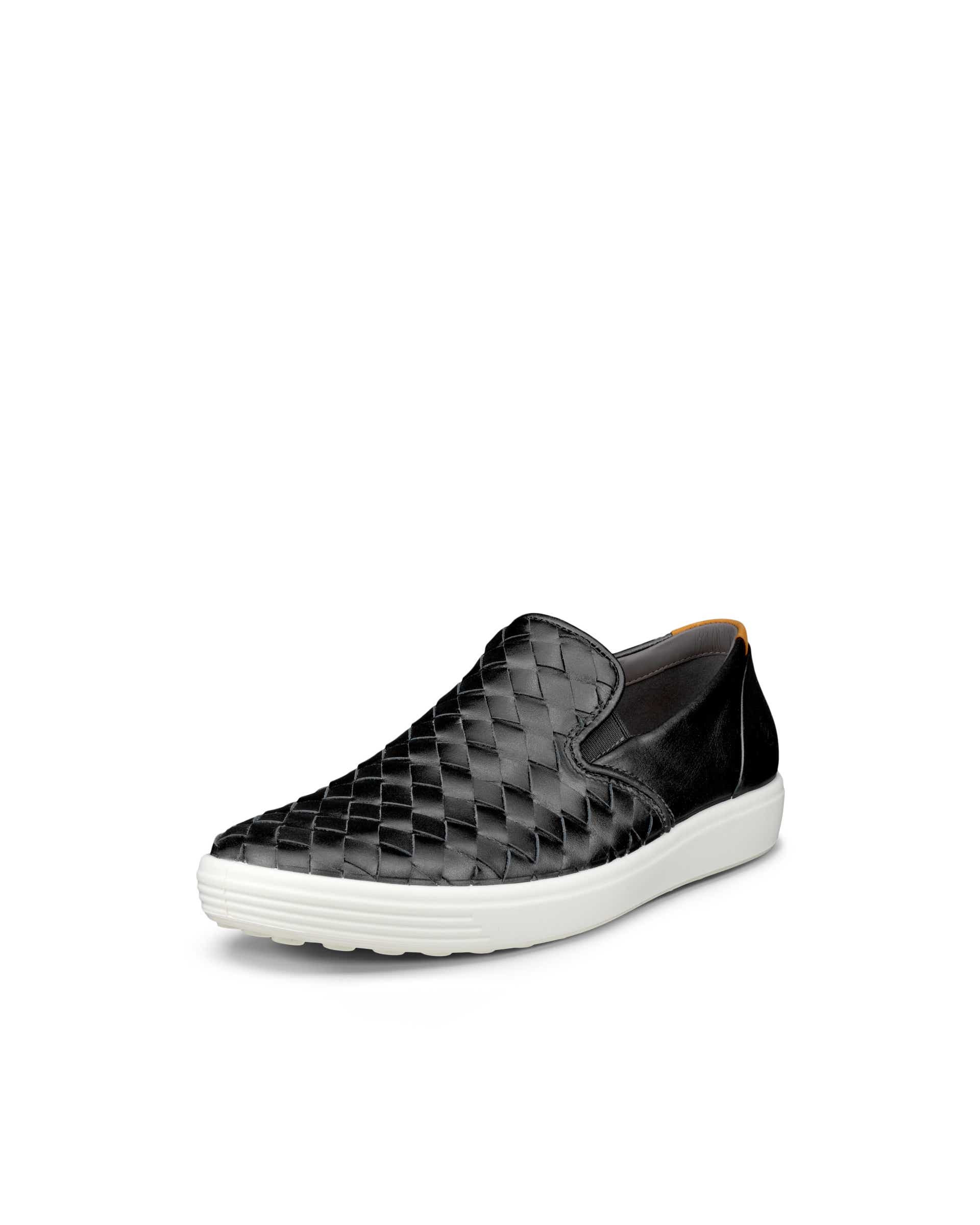 Women's ECCO® Soft 7 Woven Leather Slip-On - Metallics - Main