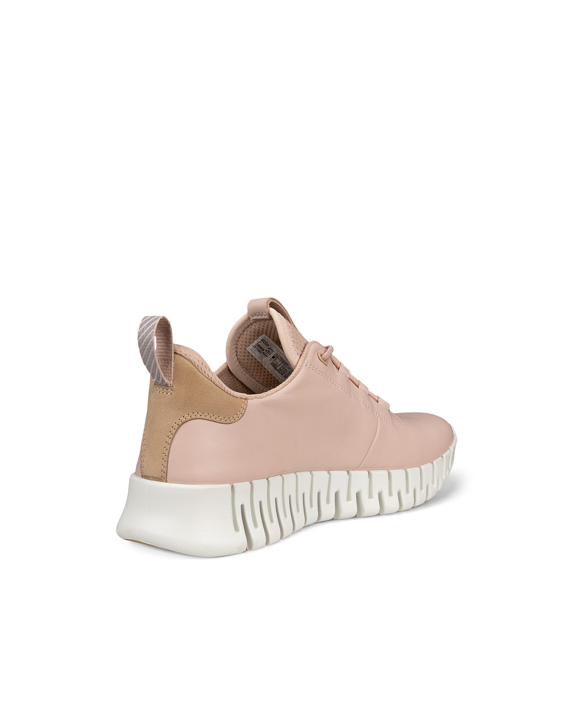 Women's ECCO® Gruuv Leather Sneaker - Pink - Back