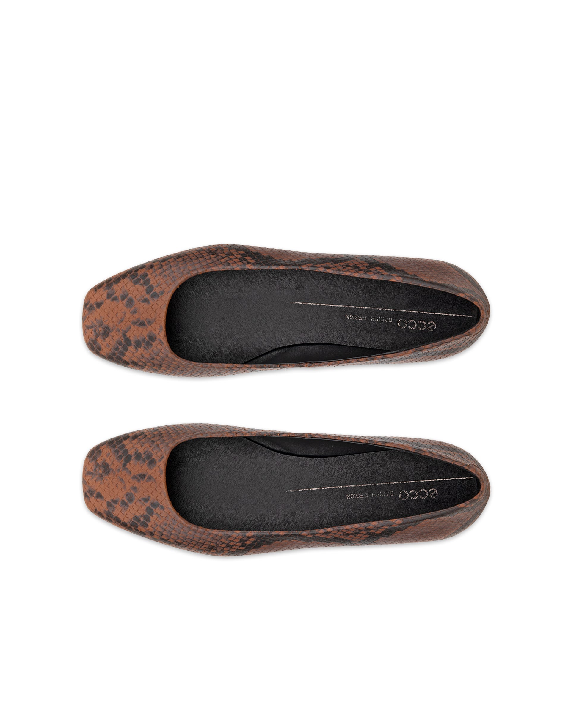 Dámské kožené baleríny ECCO® MARGOT - Hnědá - Top left pair