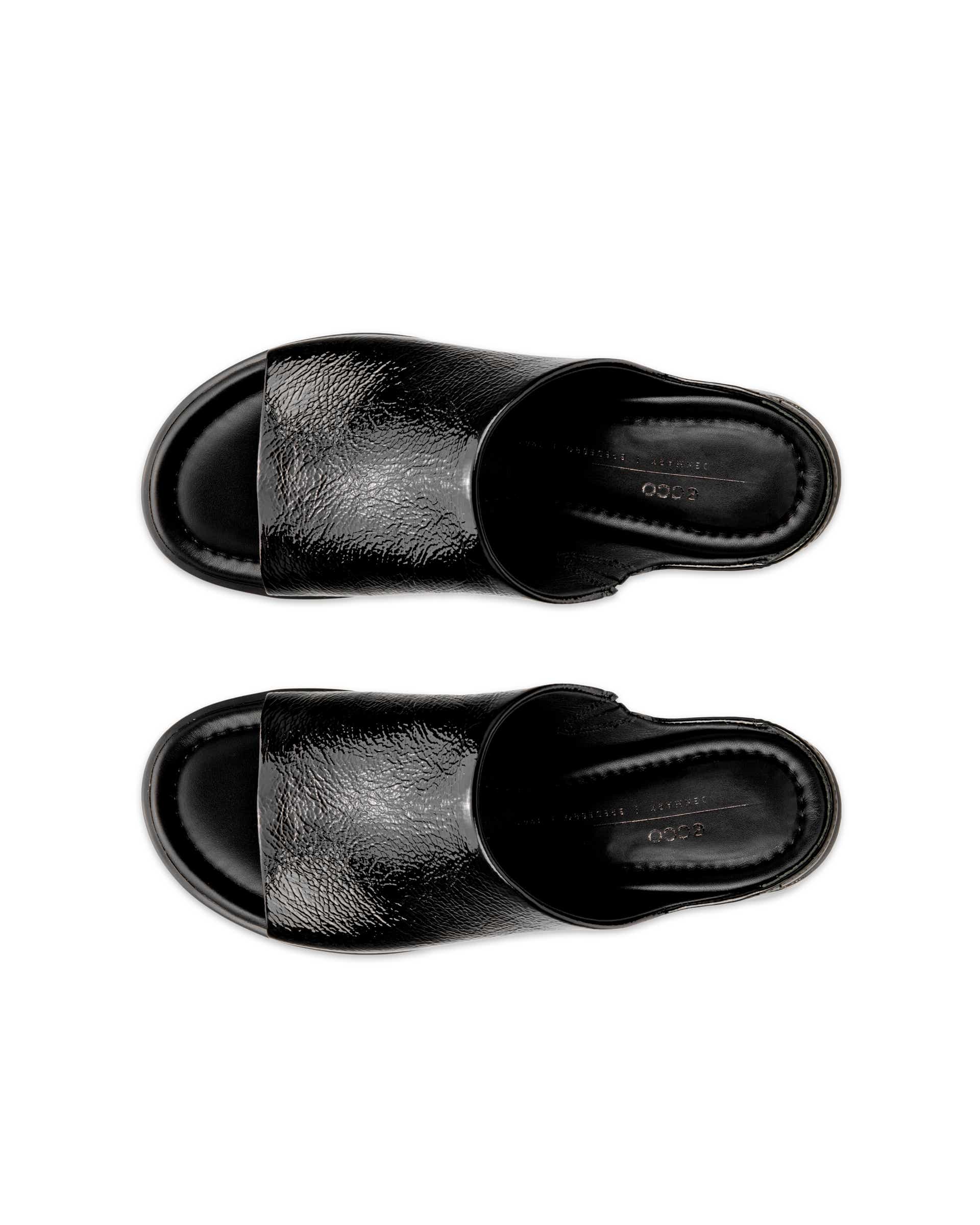 Dámské kožené nazouváky ECCO® Sculpted Sandal LX 35 - Černá - Top left pair