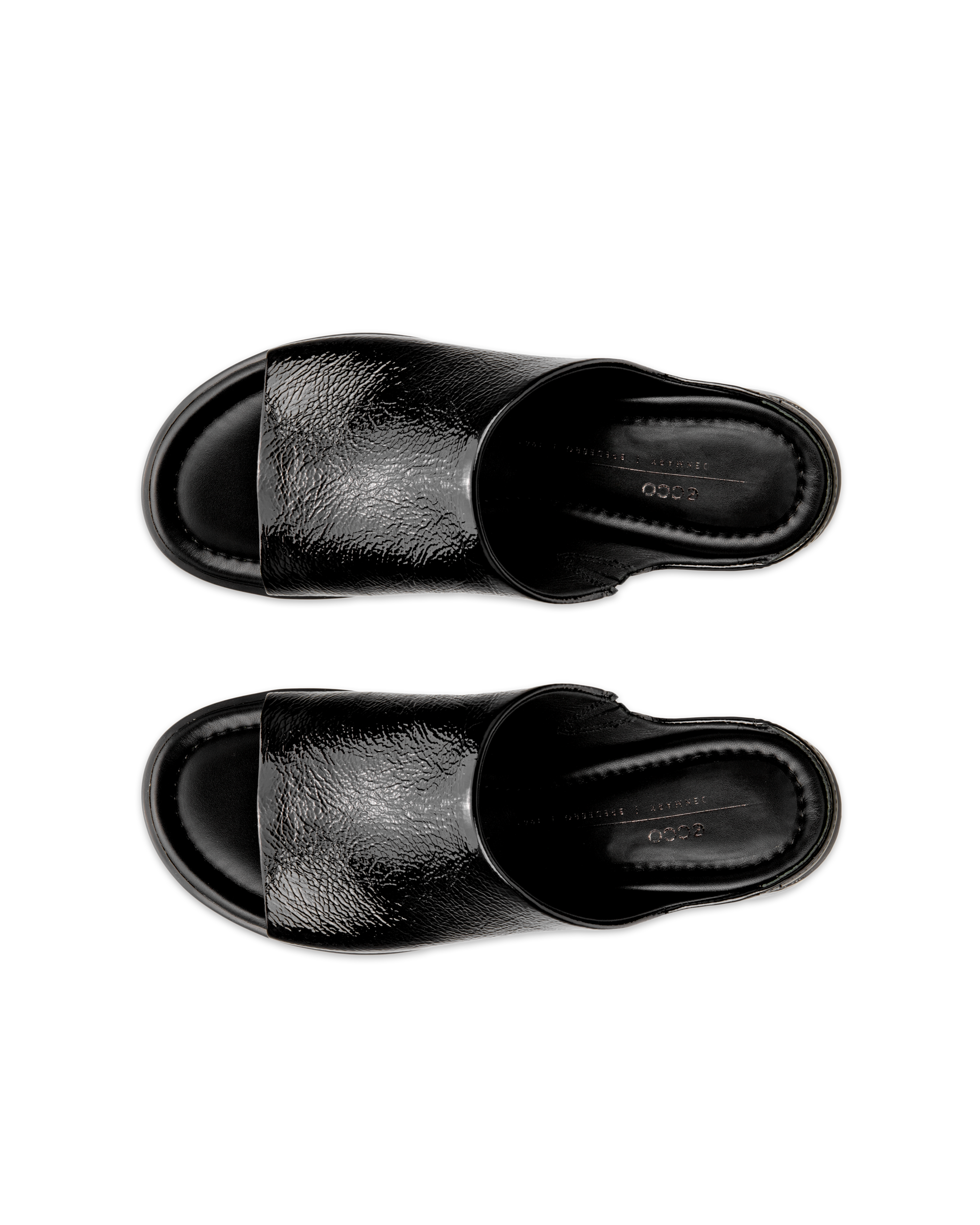 Dámske kožené papuče  ECCO® Sculpted Sandal LX 35 - Čierna - Top left pair