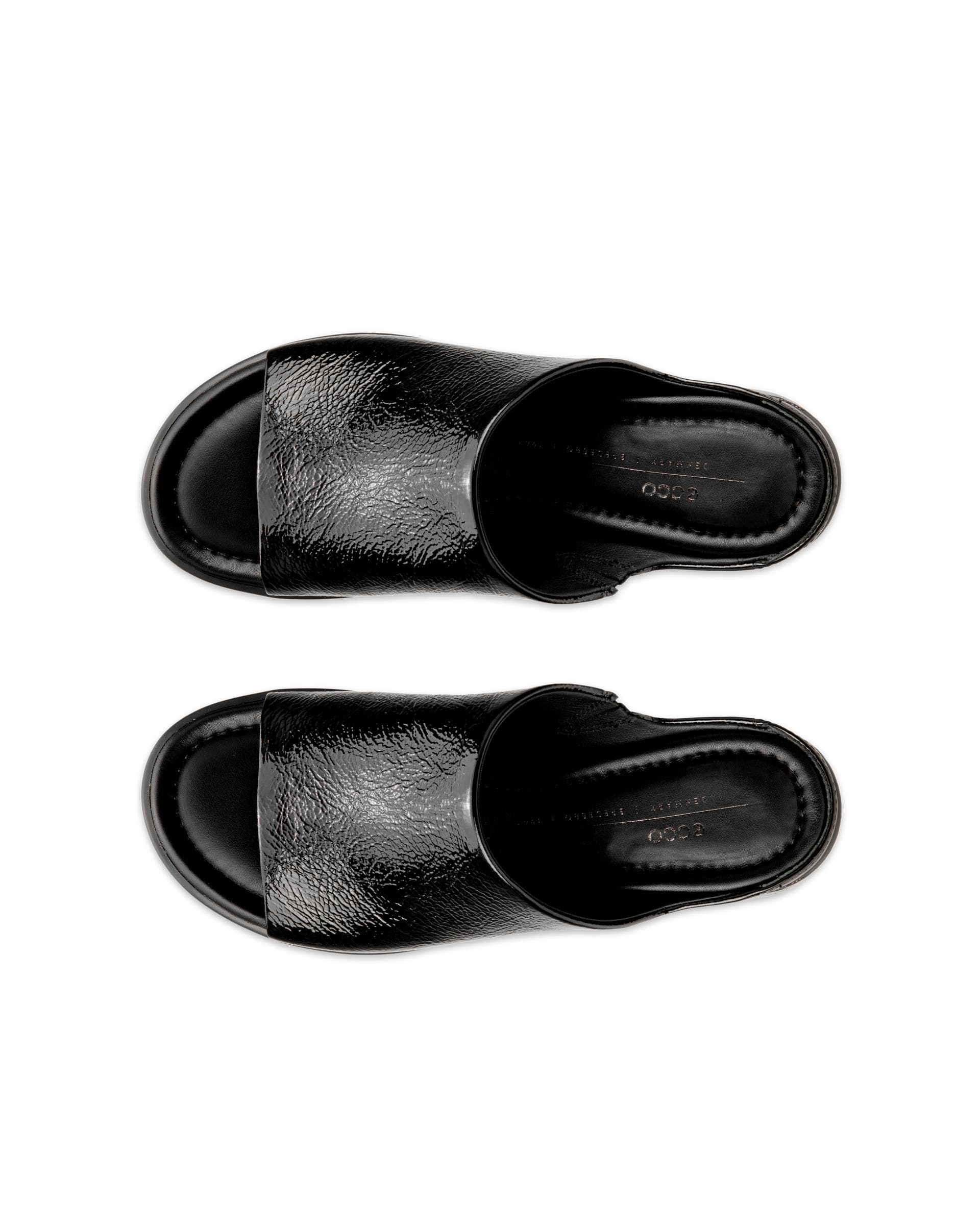 Dámské kožené nazouváky ECCO® Sculpted Sandal LX 35 - Černá - Top left pair